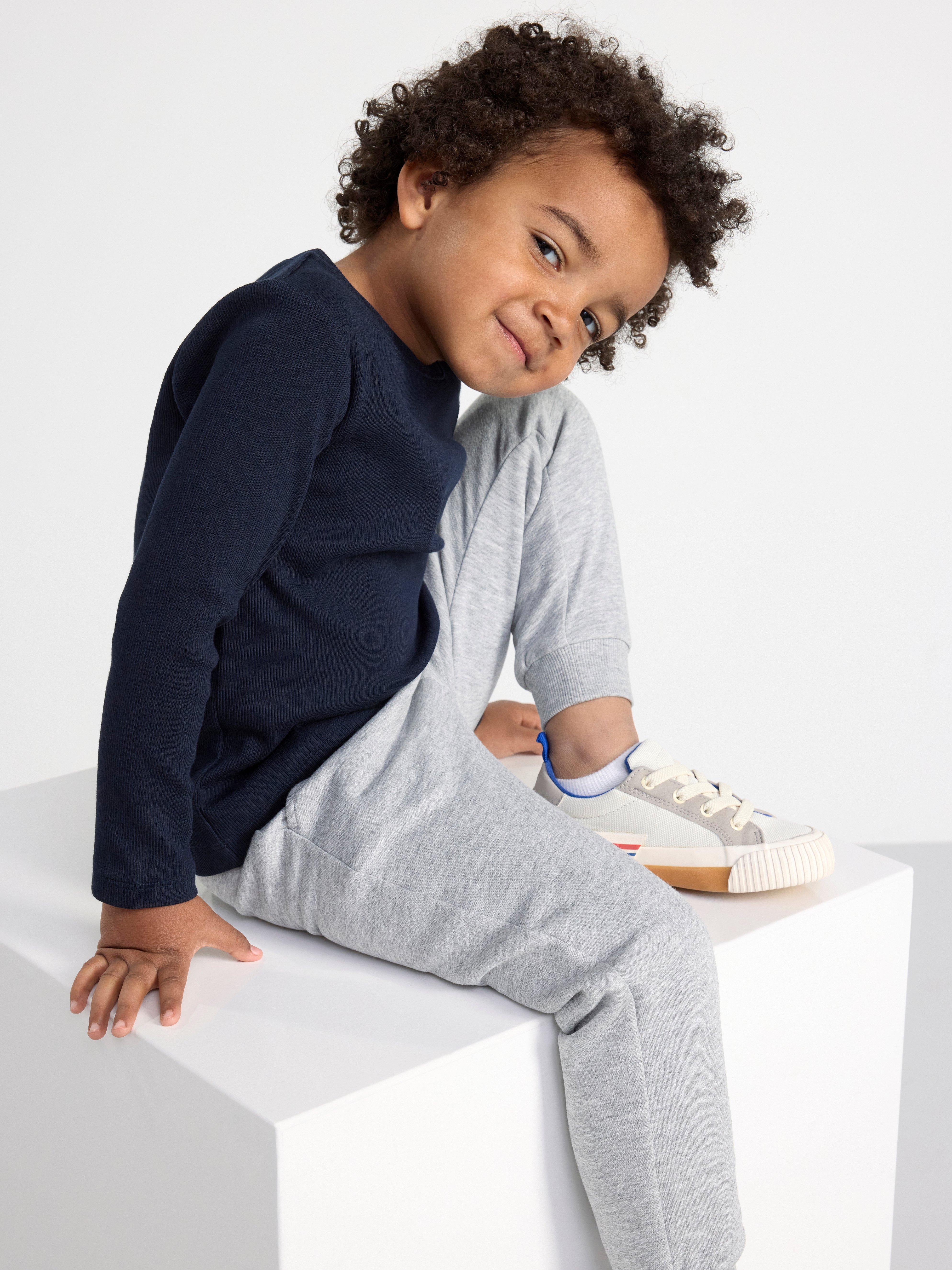 Ribbed long sleeve top Dark Navy