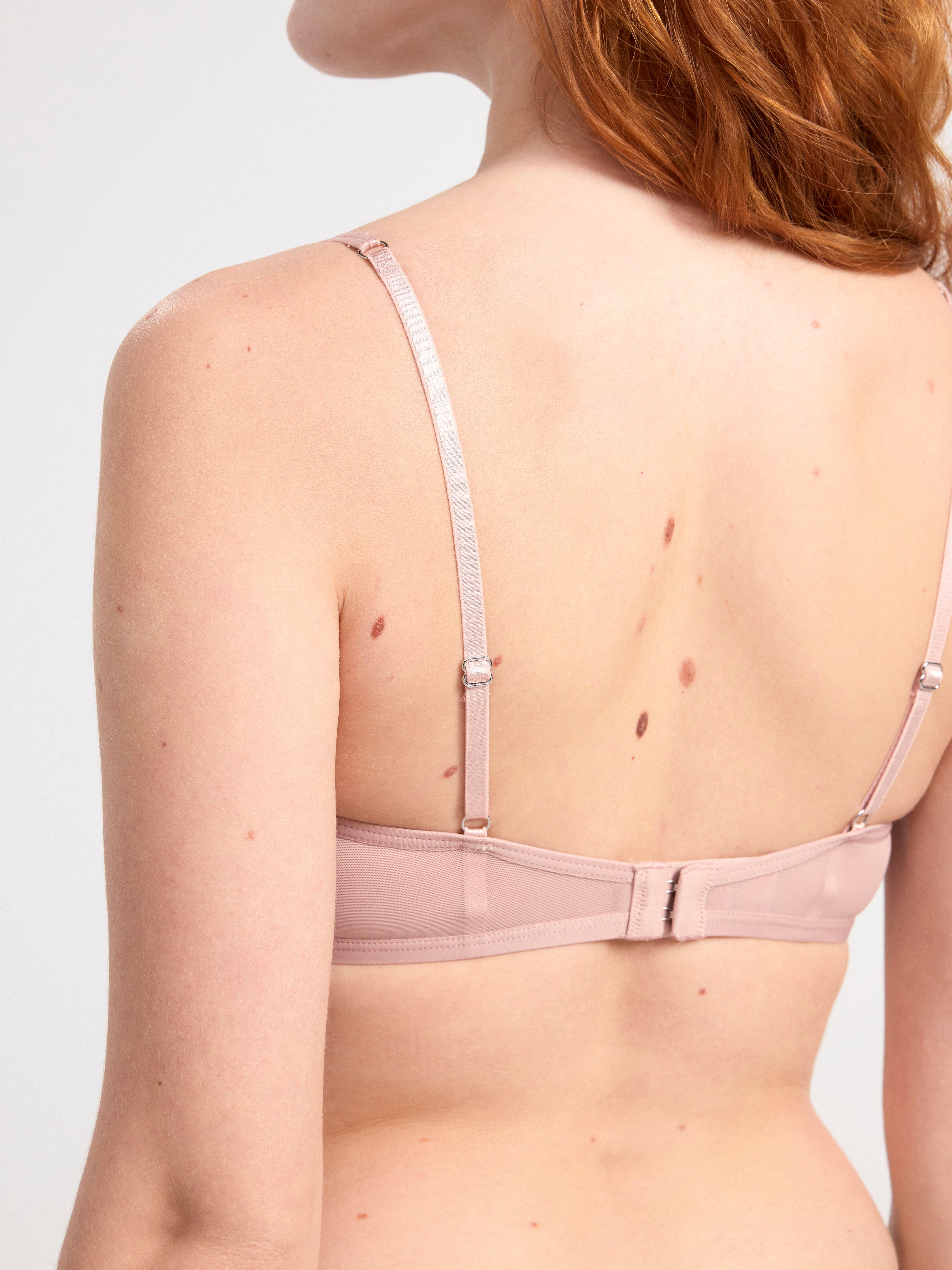 Senna unpadded bra with lace Light Dusty Pink