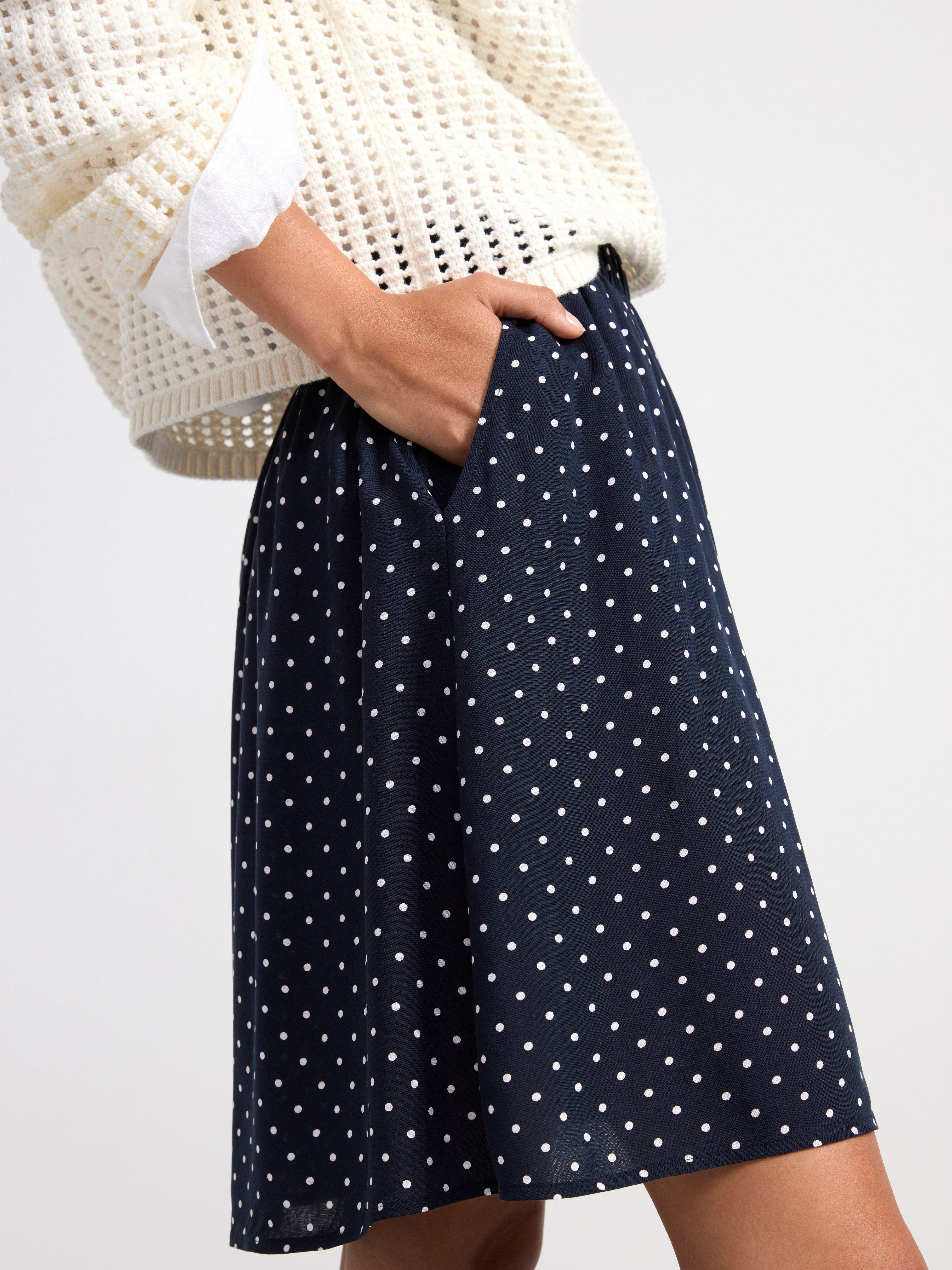 Dotted mini skirt Dark Navy