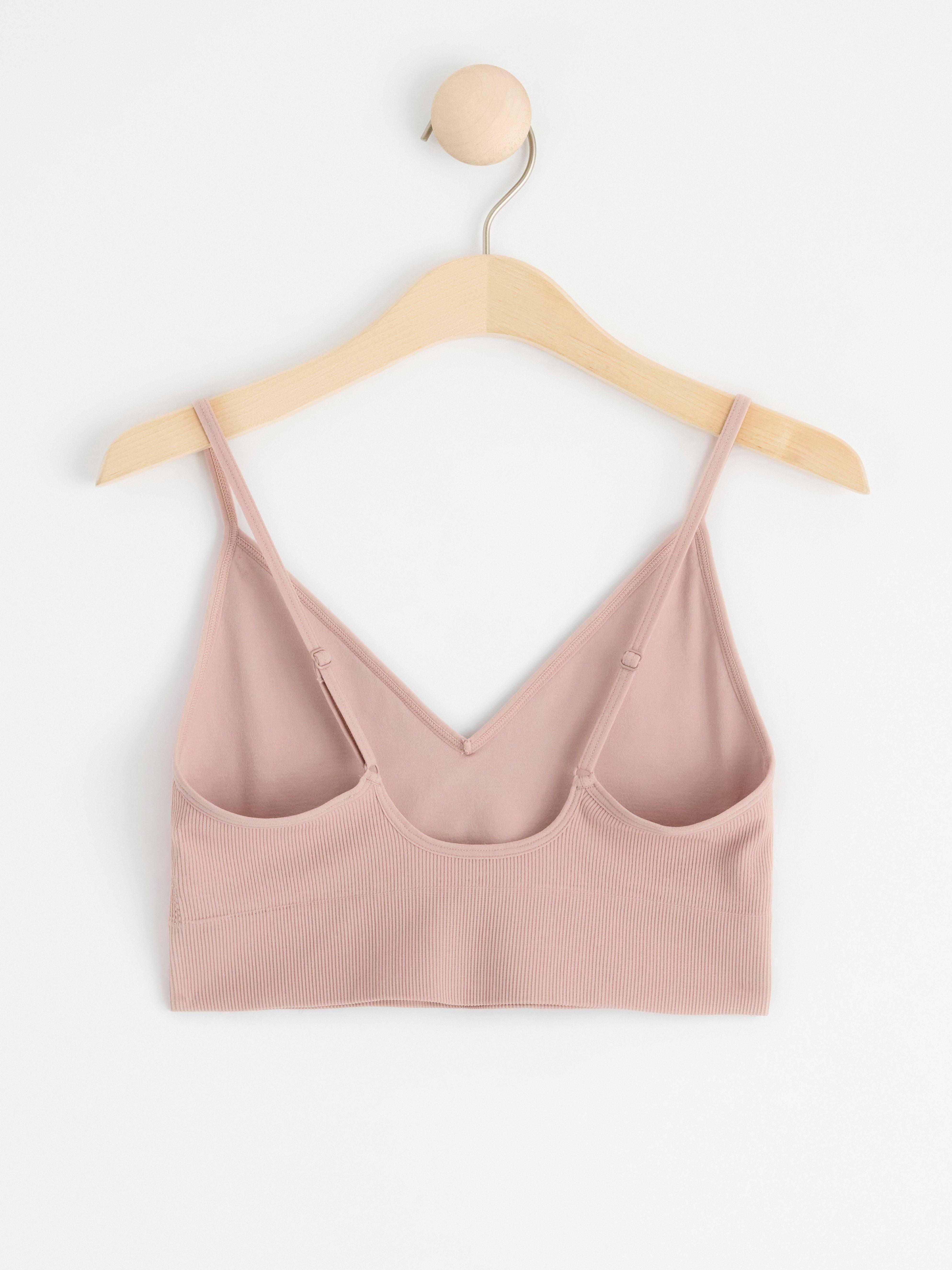 Seamless ribbed soft bra Light Dusty Pink