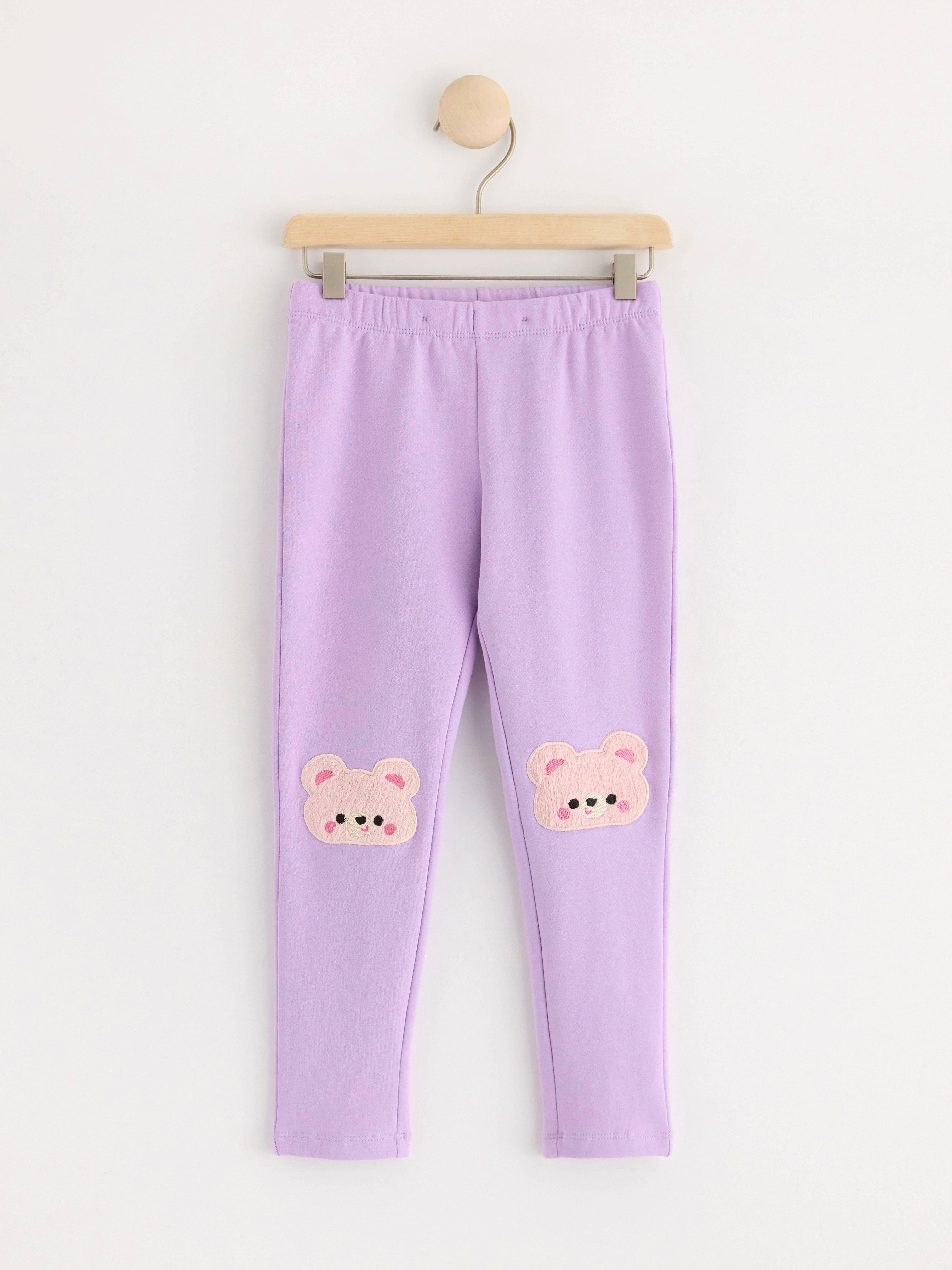 Leggings with applique Light Lilac