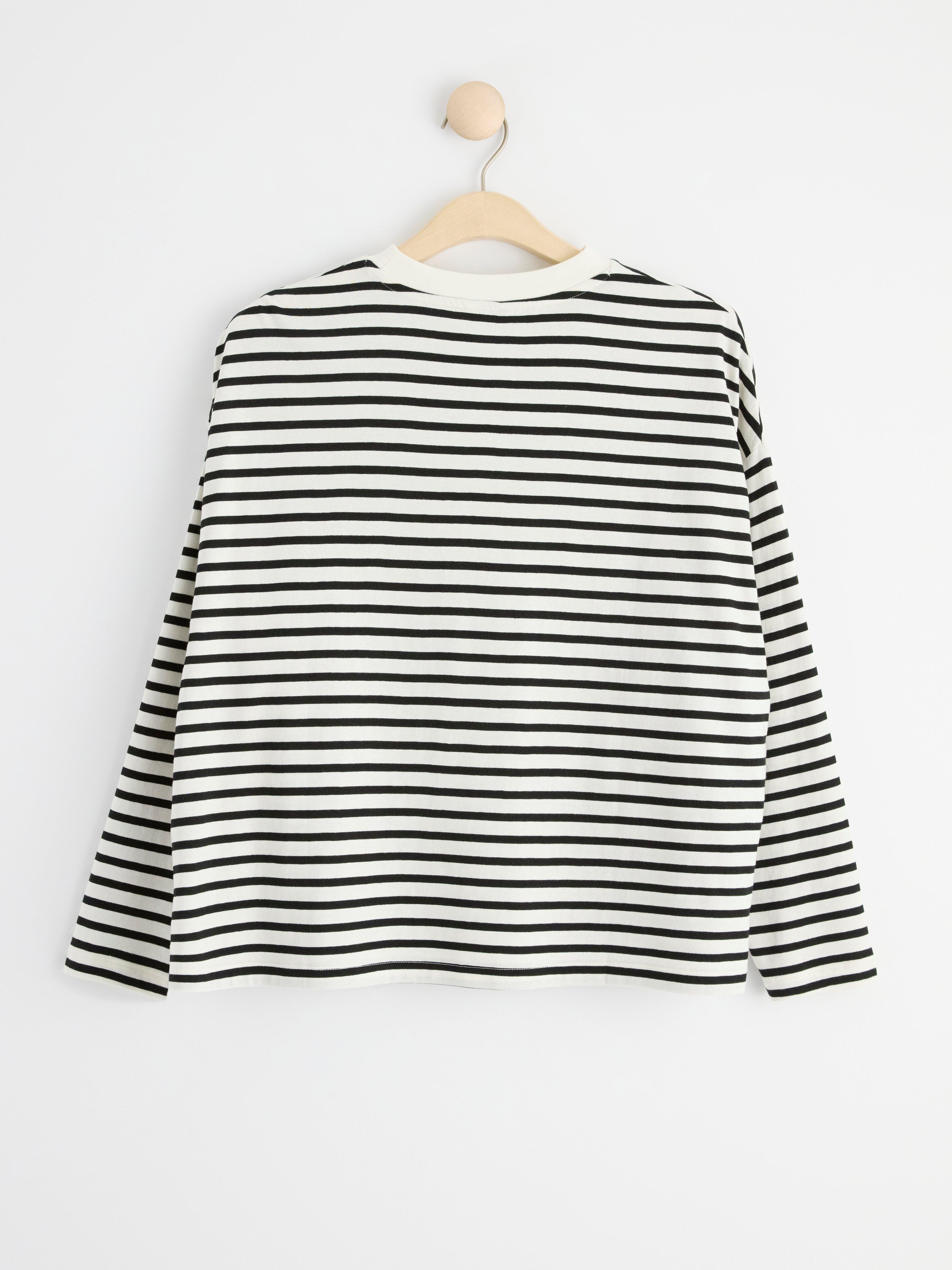 MOM Long sleeved top with stripes Light White