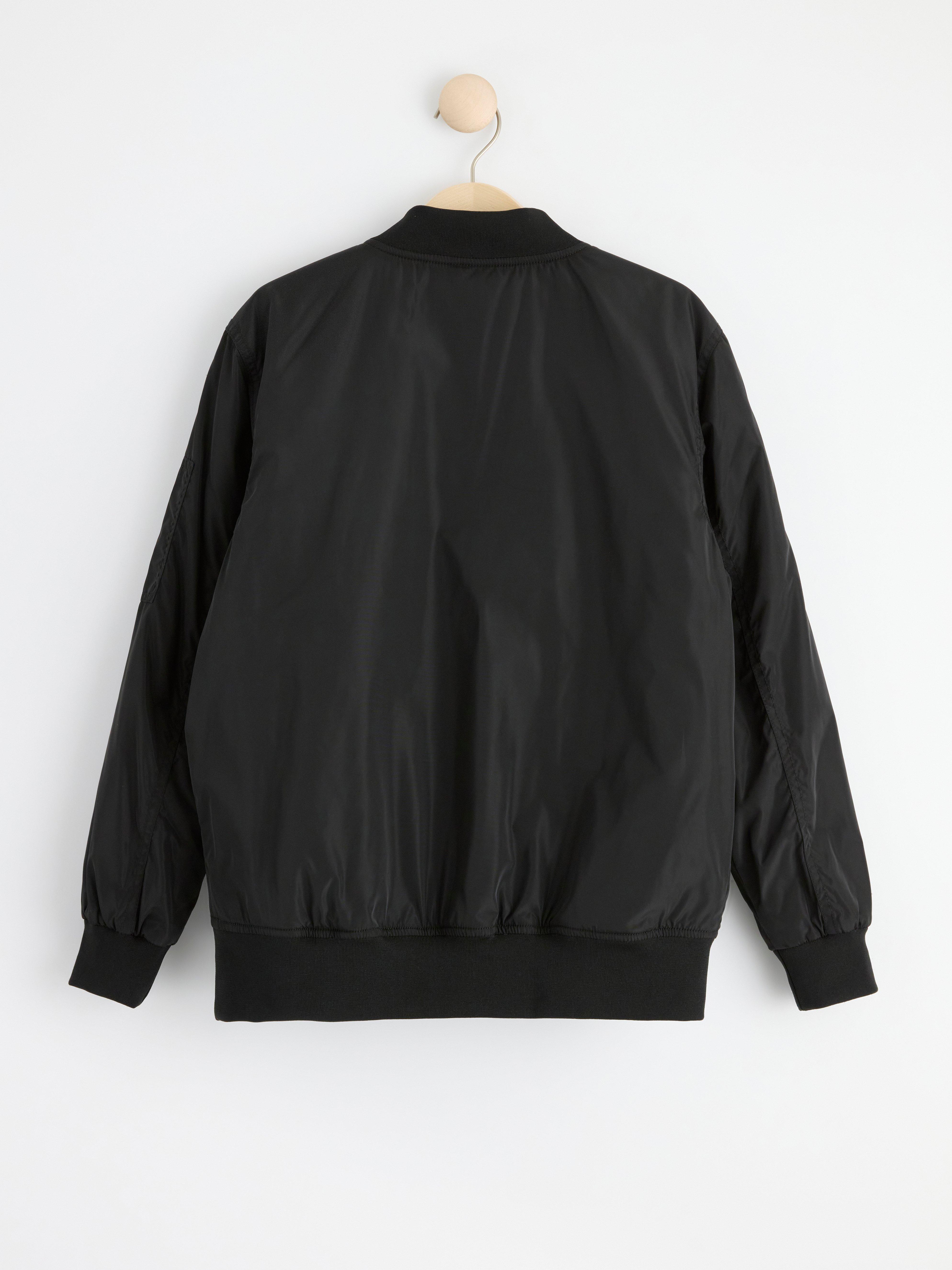 Water repellent bomber jacket Black