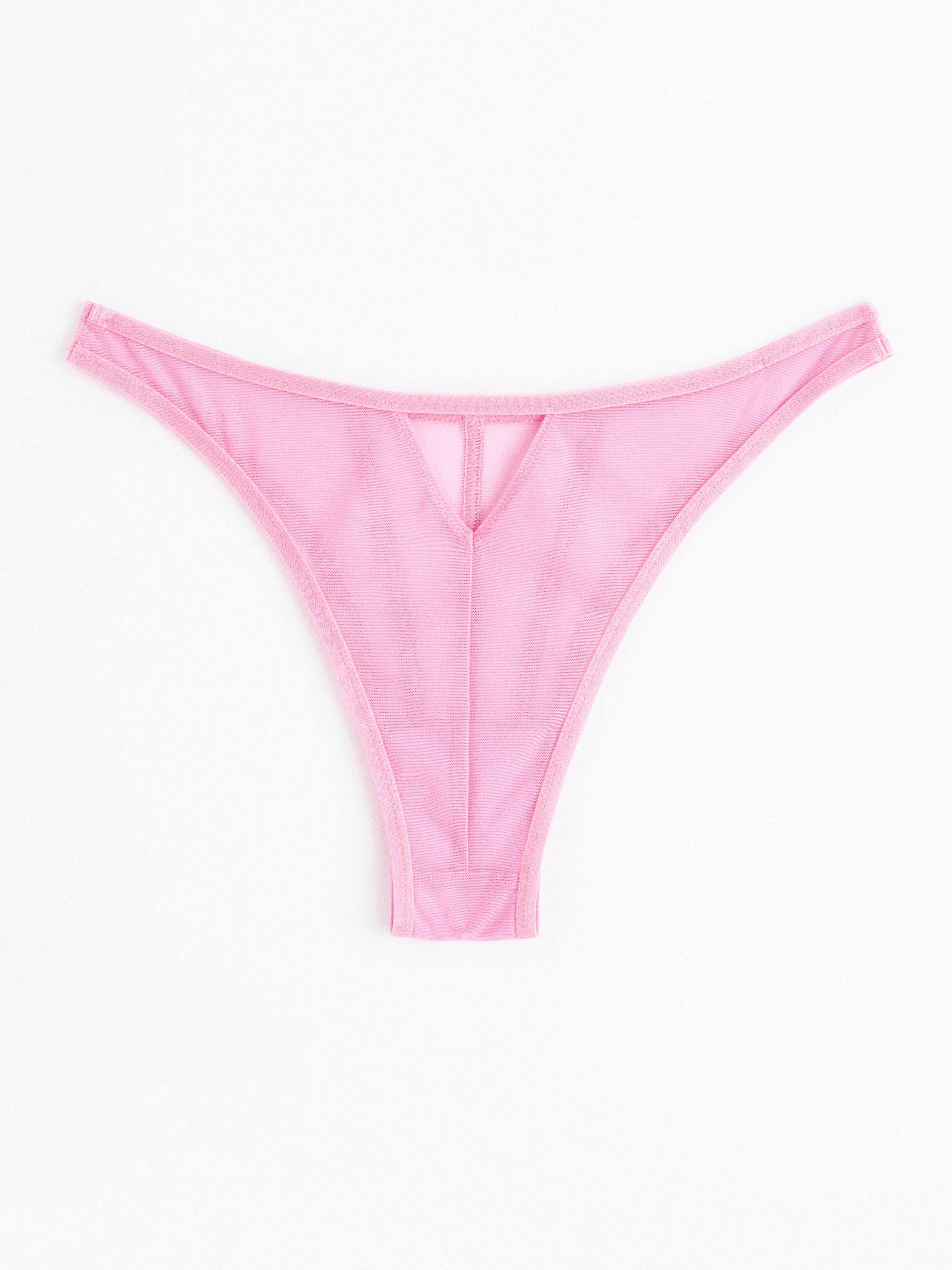 Brazilian regular briefs in mesh Light Pink