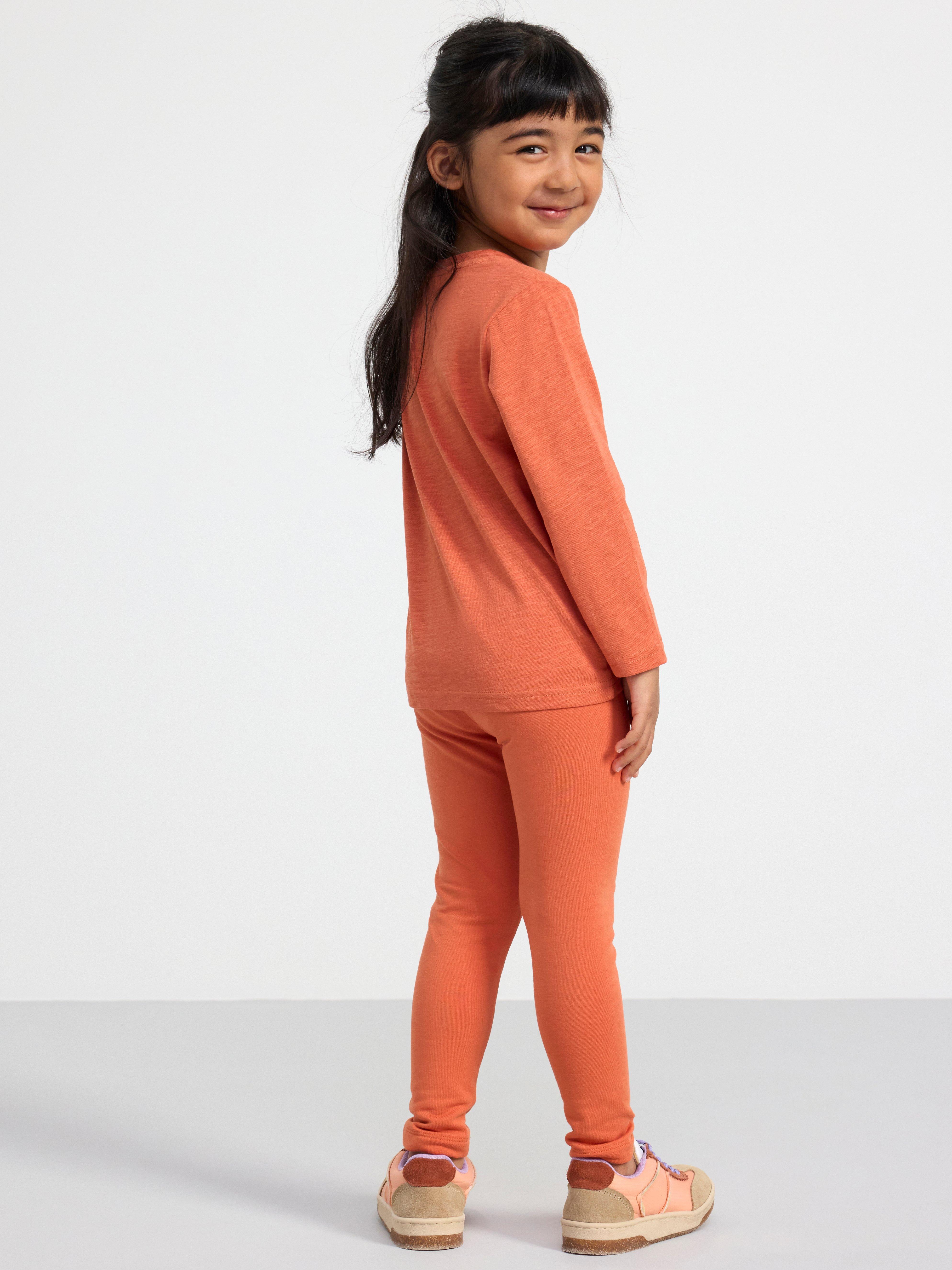 Leggings with brushed inside Dusty Orange