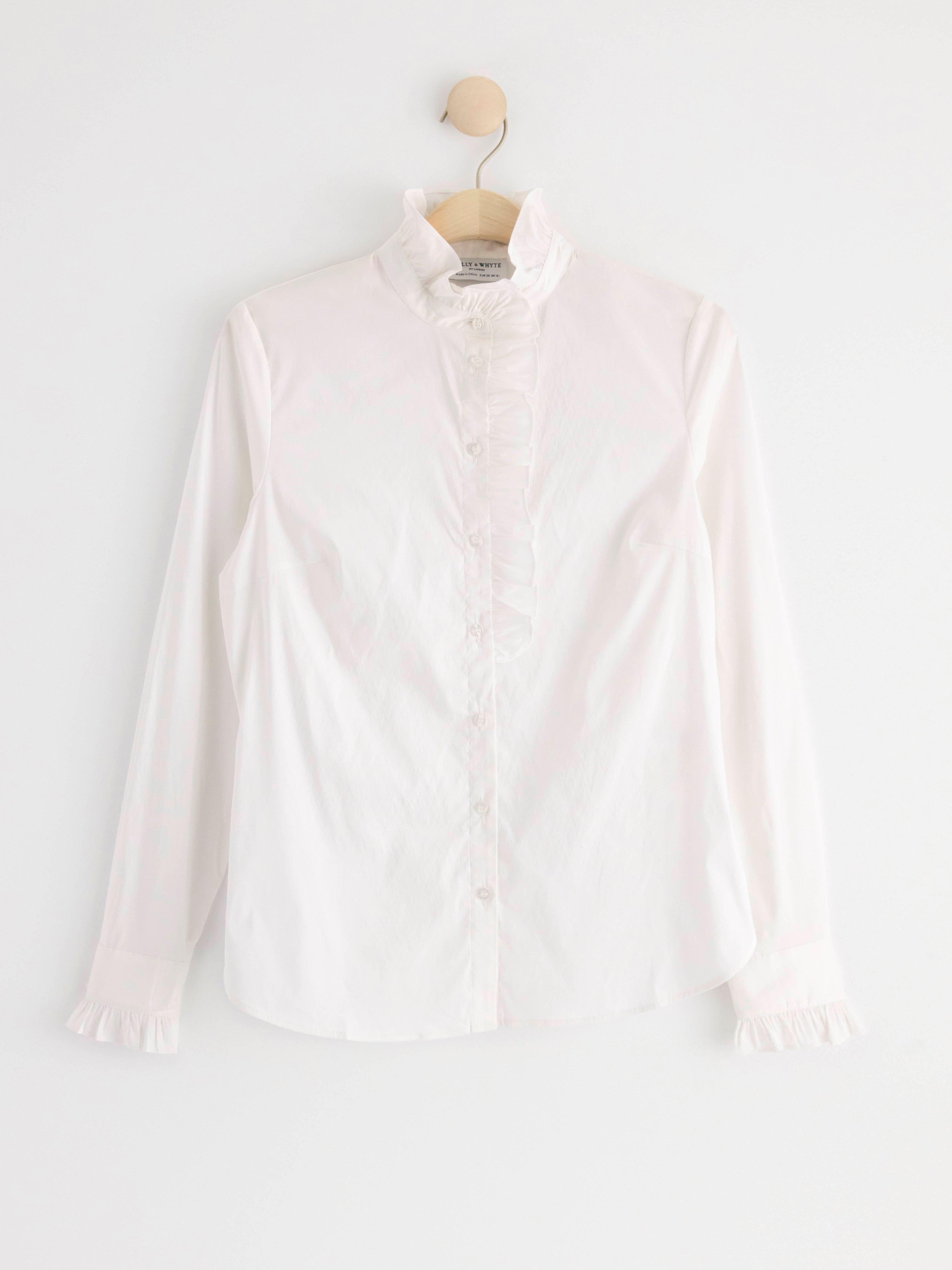 Blouse with frill details White