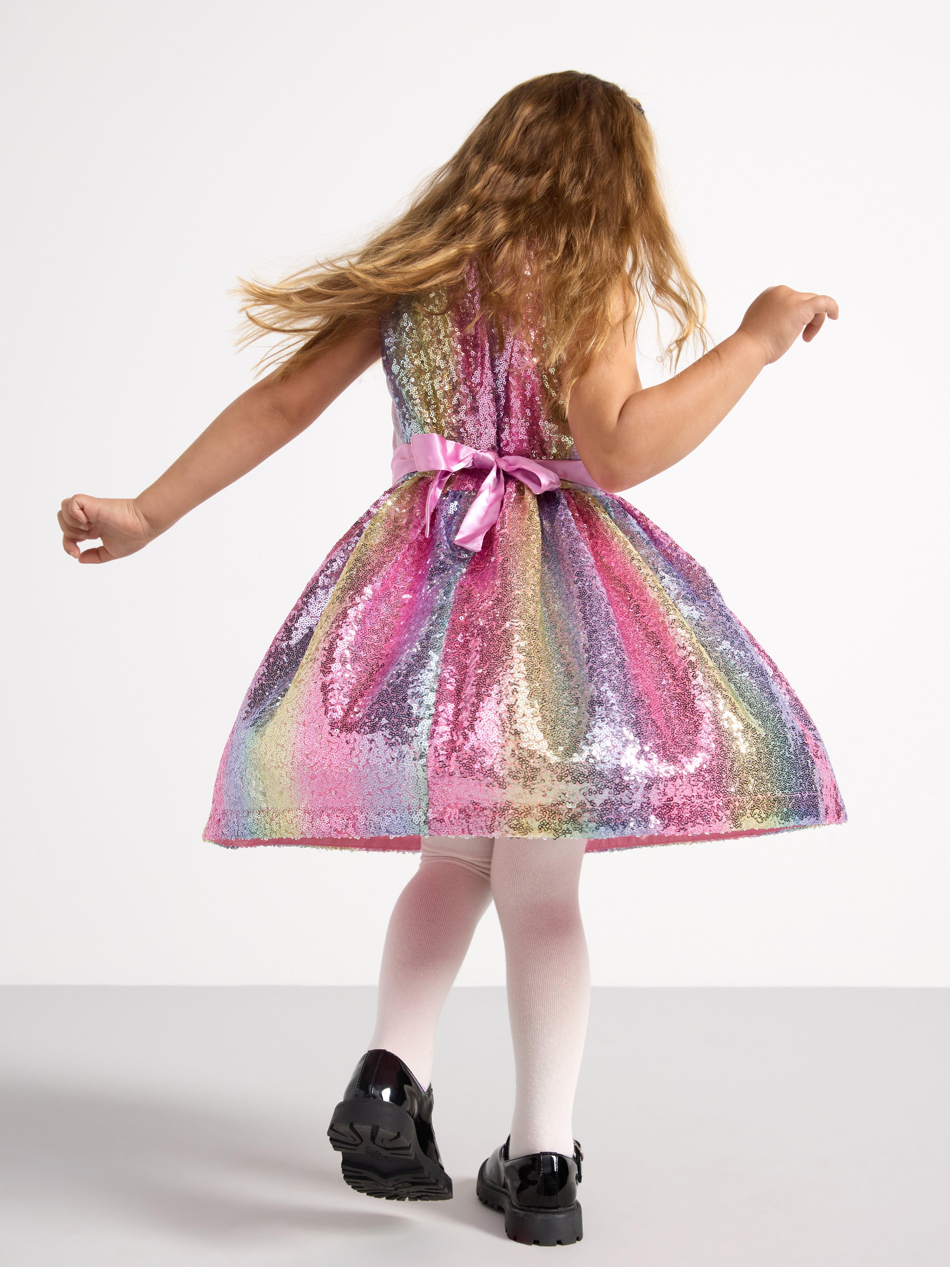 Colourful sequin dress Light Pink