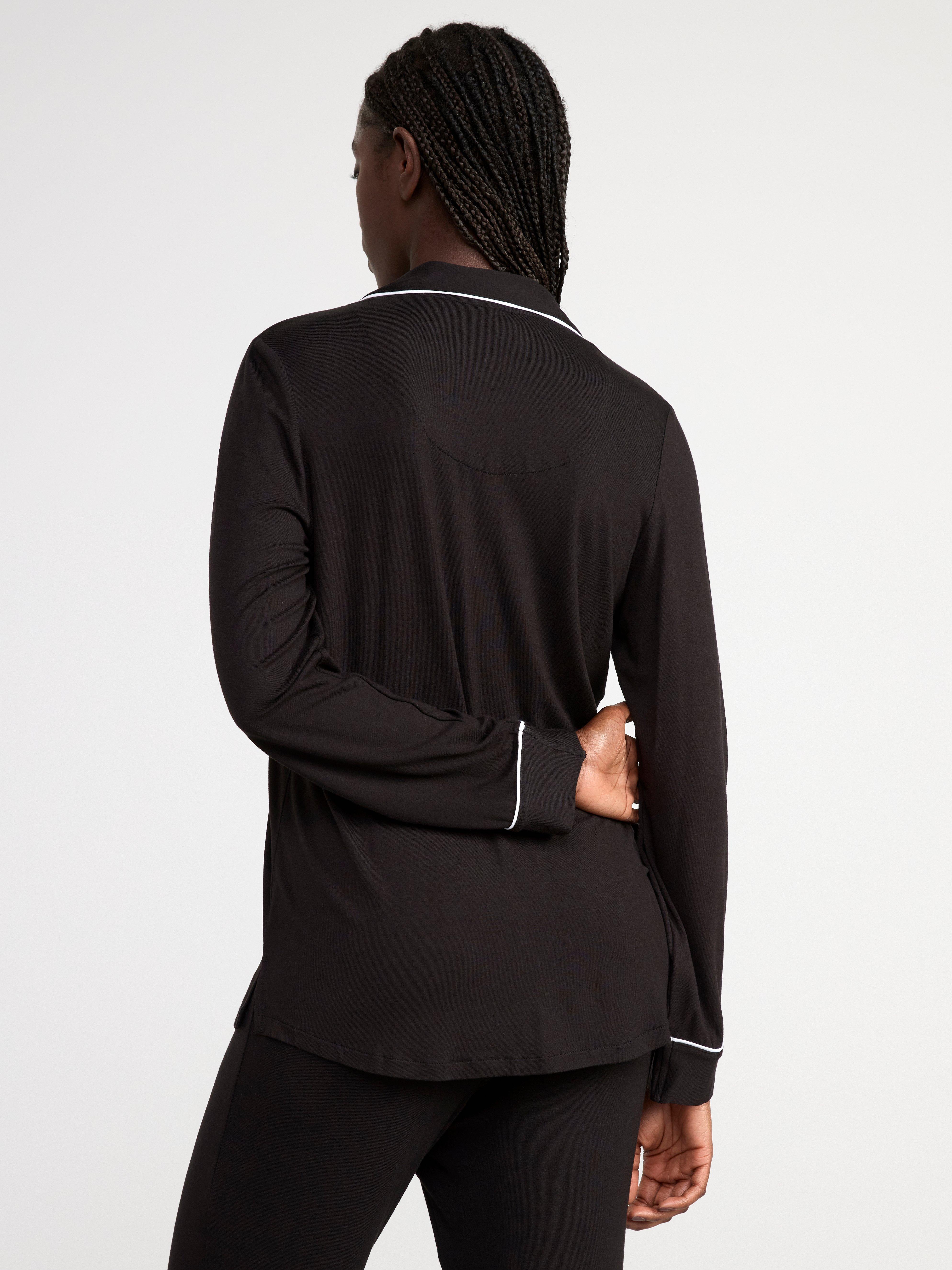 Pyjama shirt in soft jersey Black