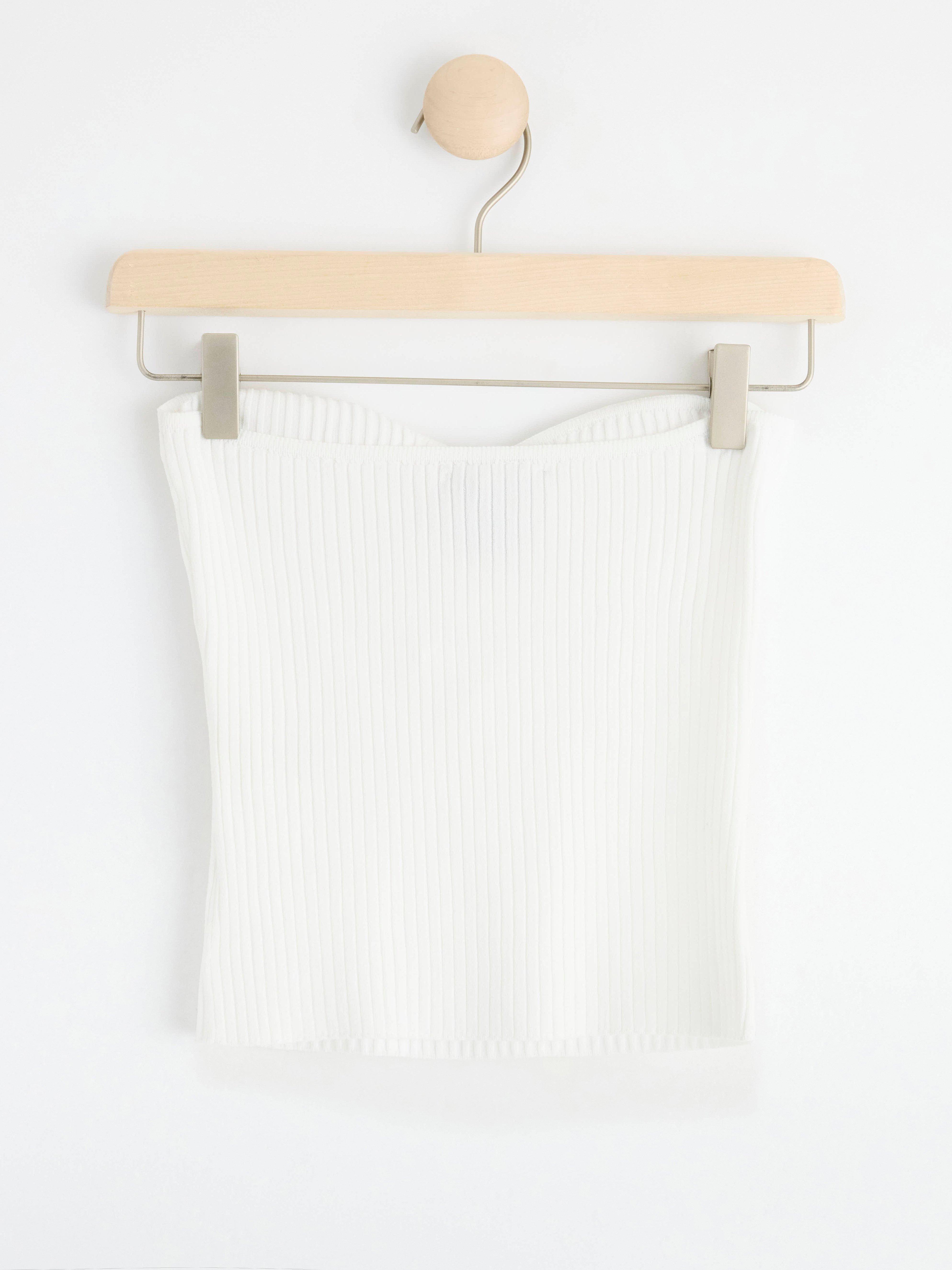 Knitted tube top White