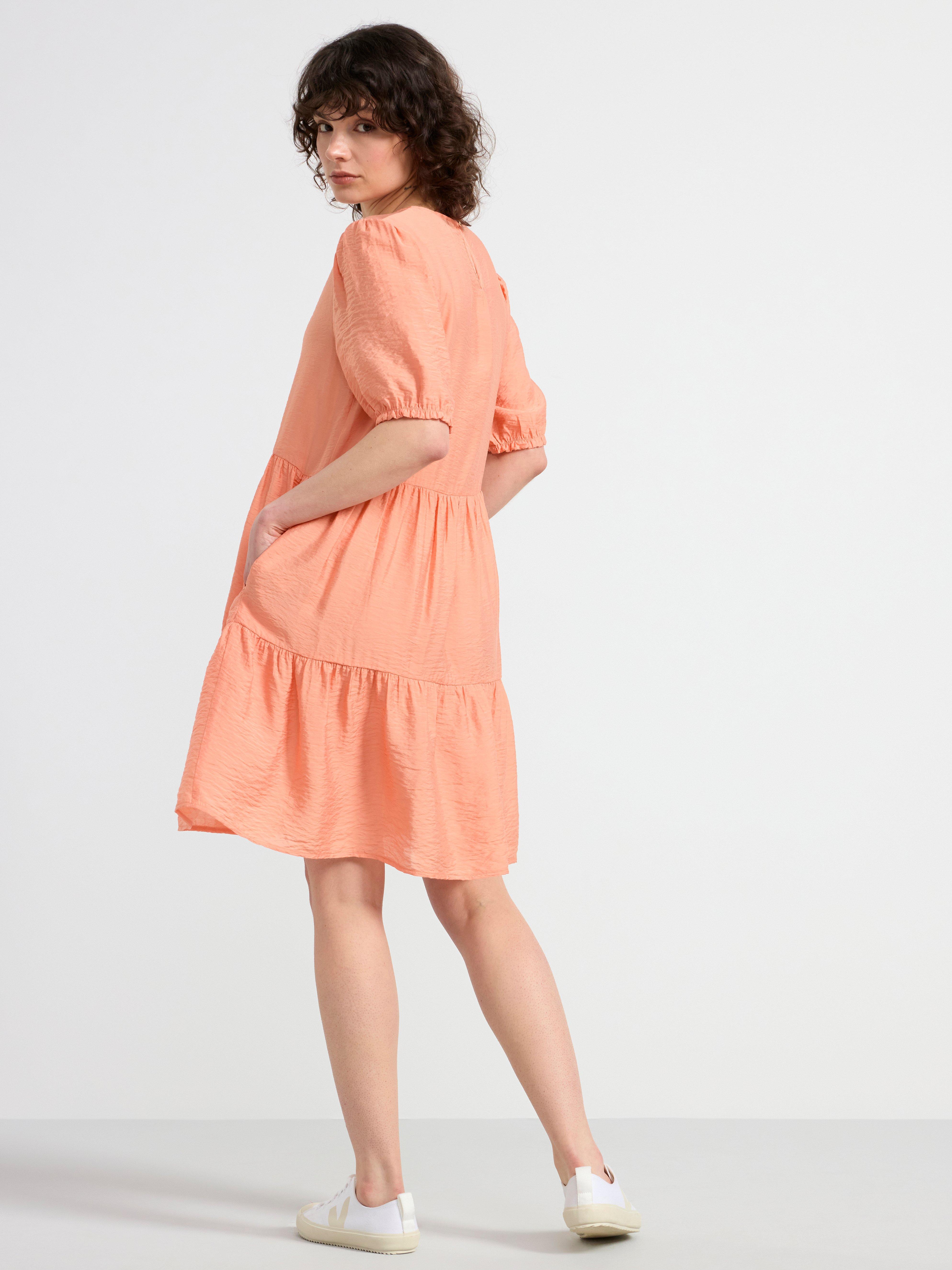 Puff sleeve dress Light Orange