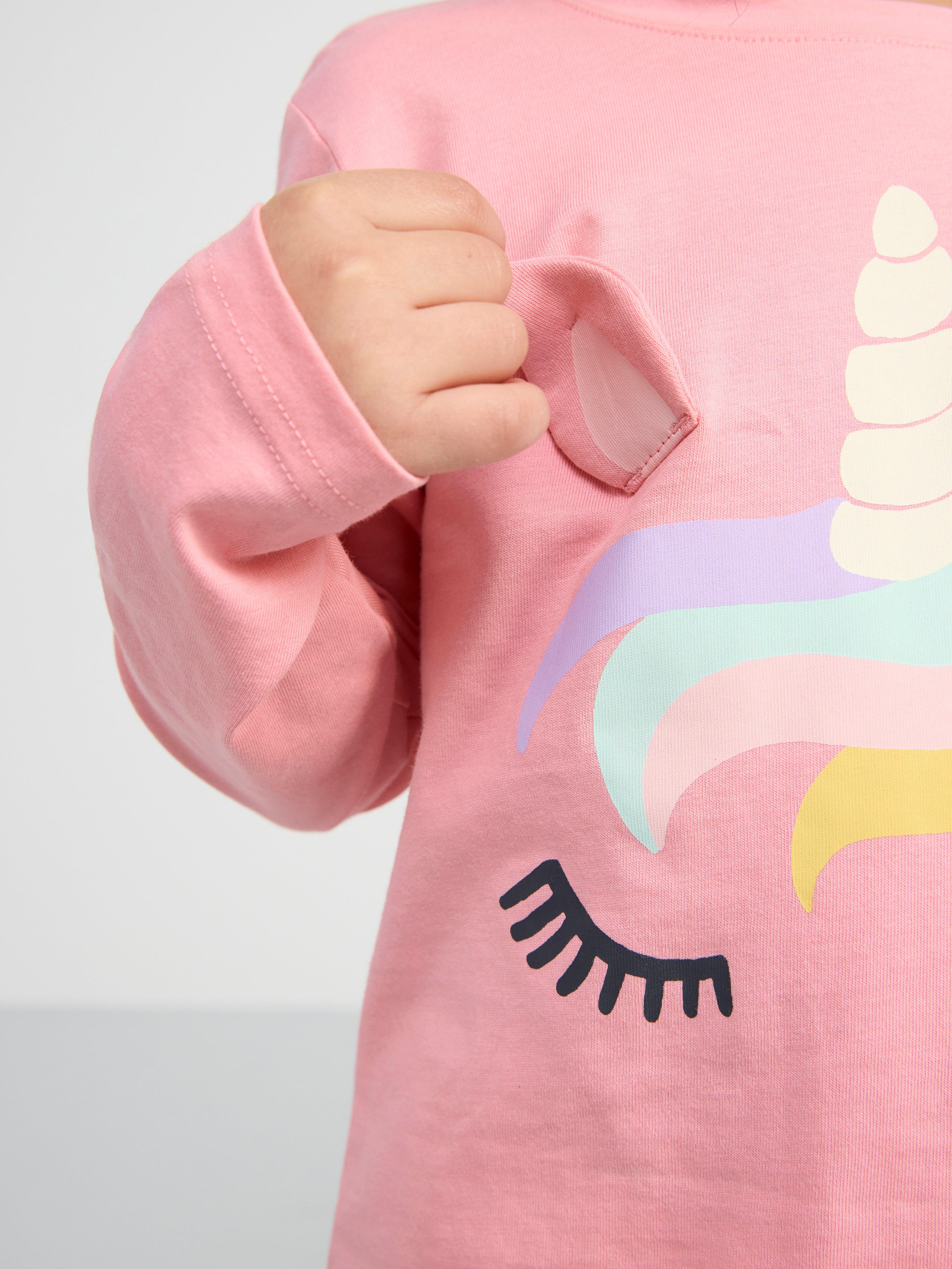 Pyjama set with long sleeve top and trousers Pink