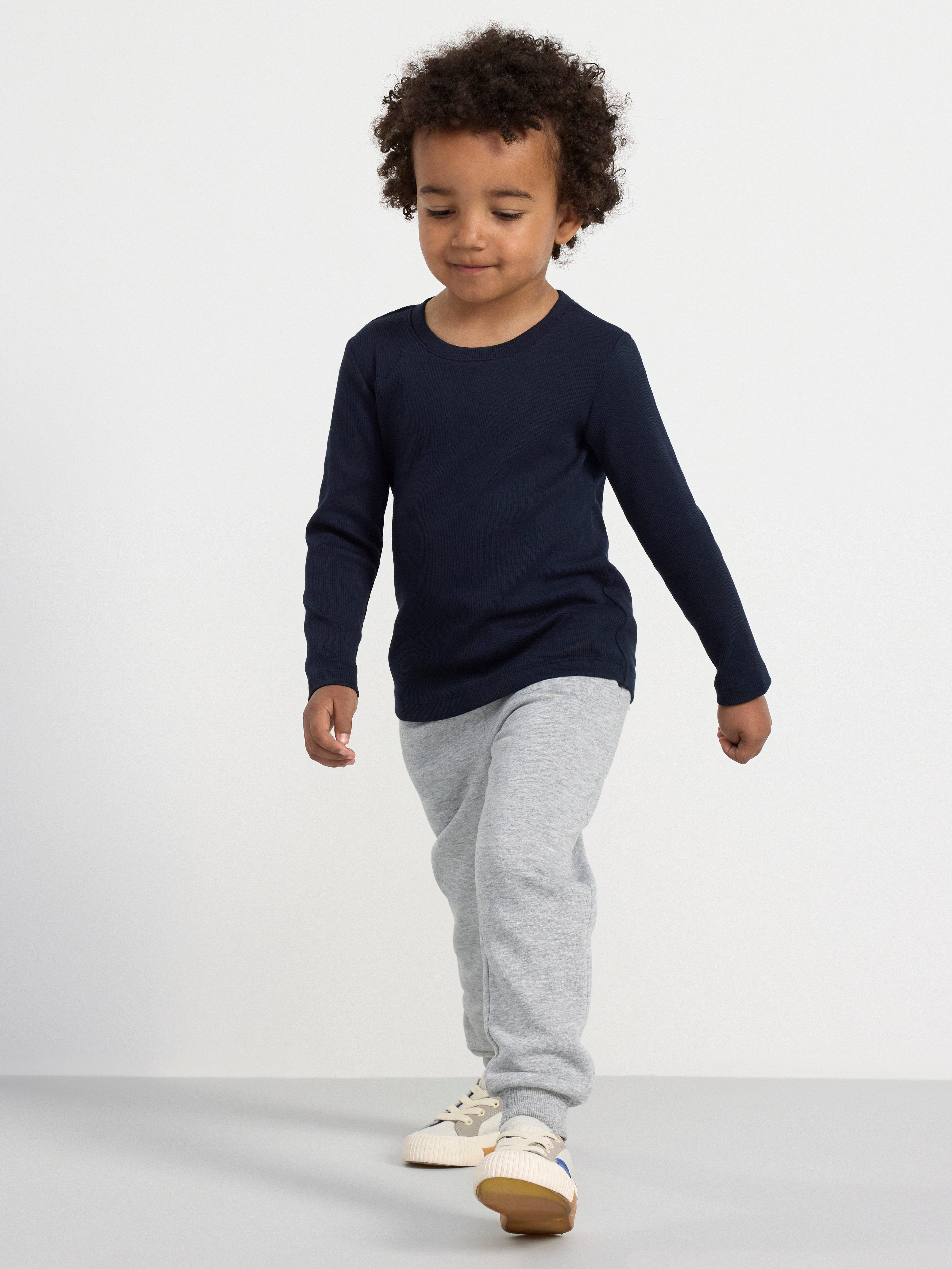 Ribbed long sleeve top Dark Navy