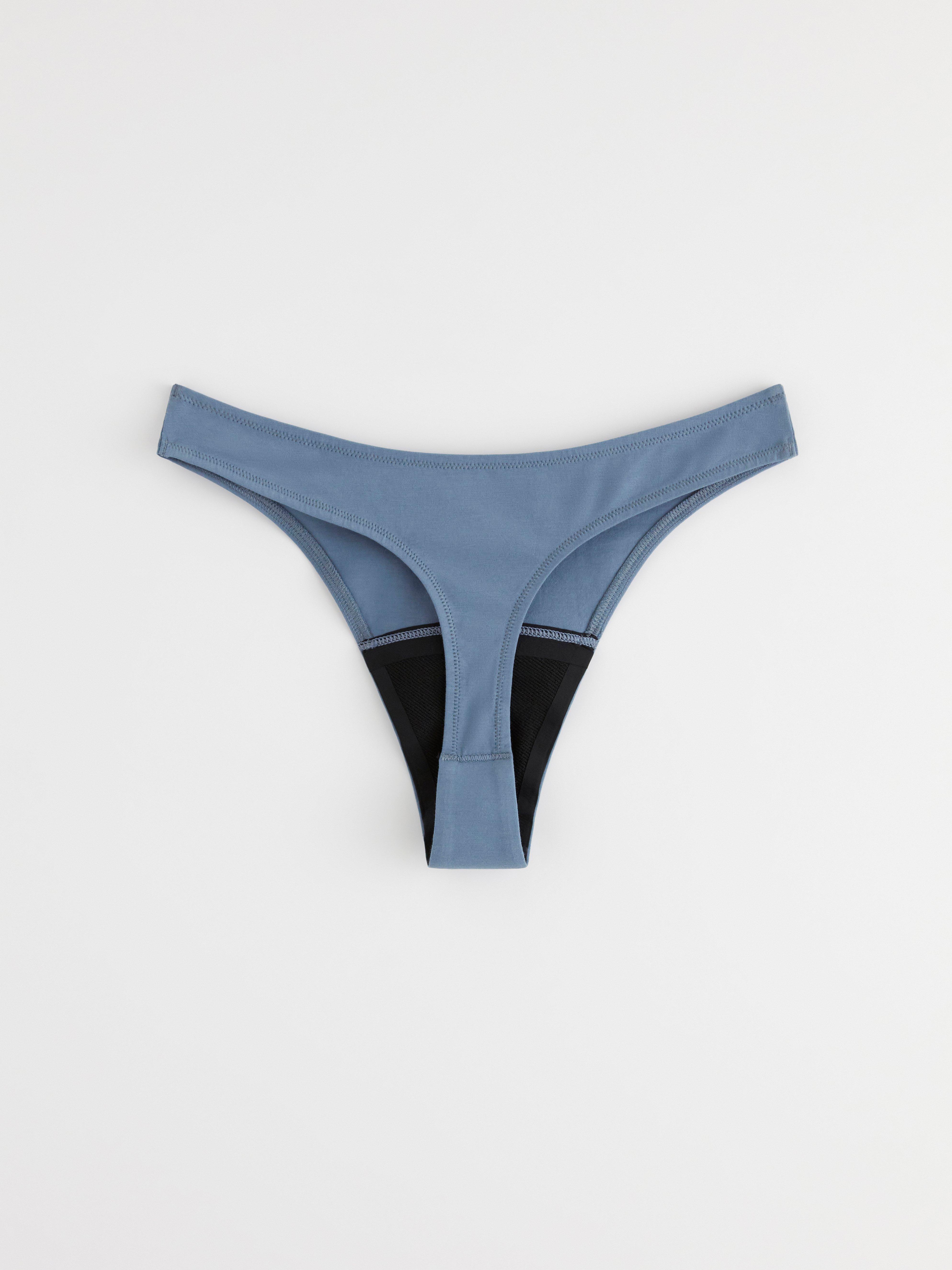 Engineered Thong Period Proof – Period Panty Light Absorbency Dark Dusty Blue