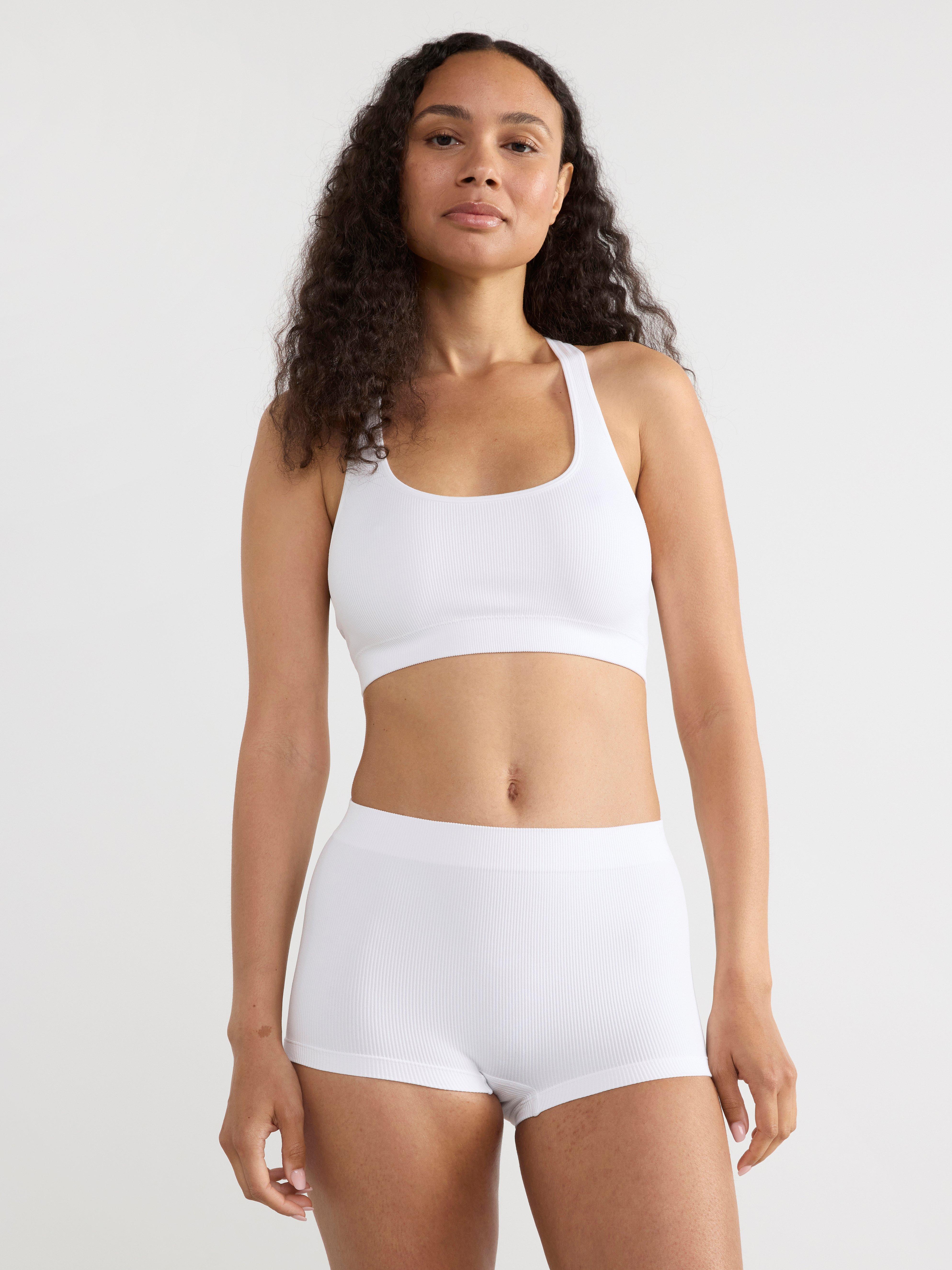 Boxer midi seamless briefs White
