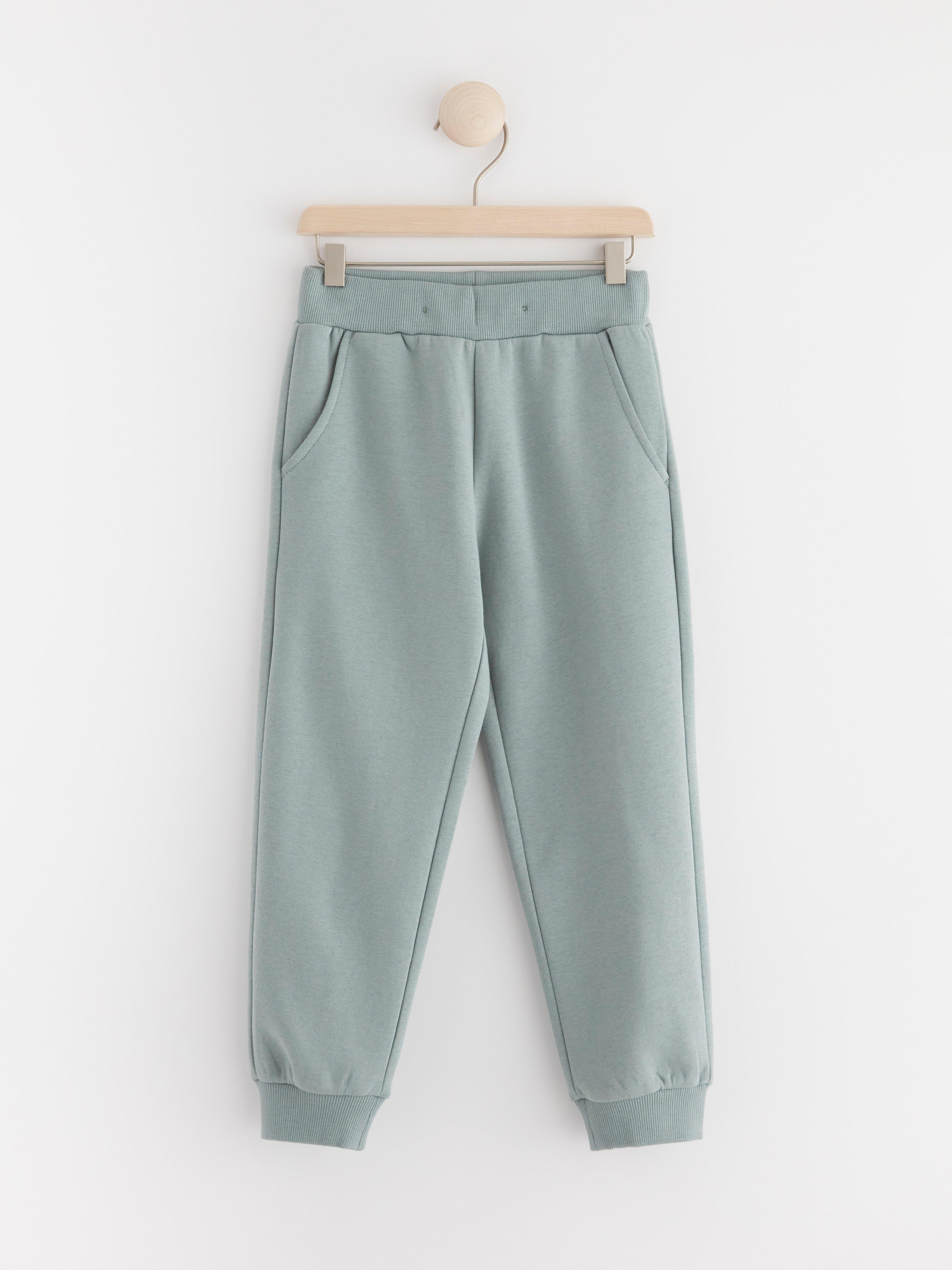 Joggers with brushed inside Light Dusty Green