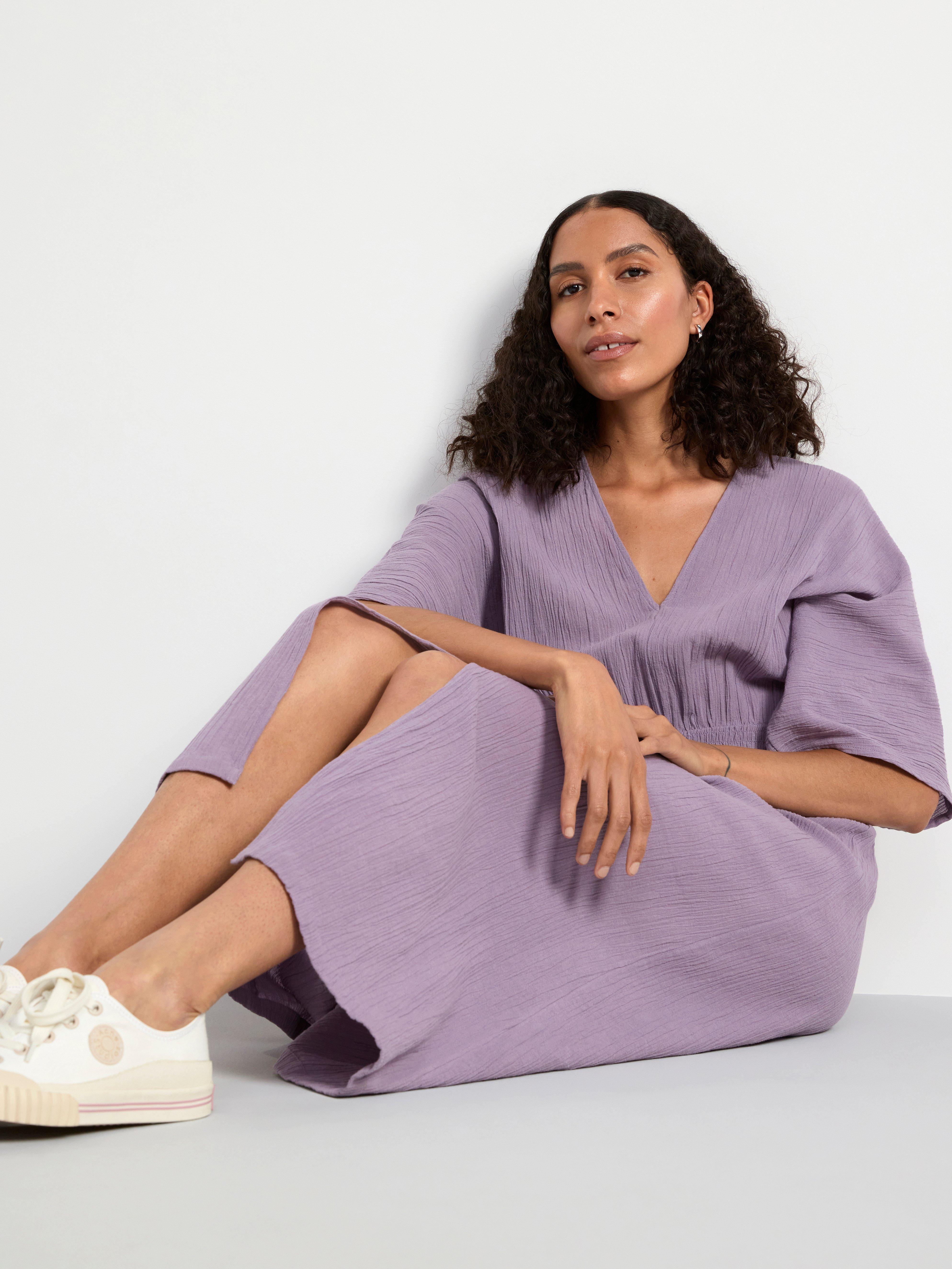 Short sleeve maxi dress Dusty Lilac