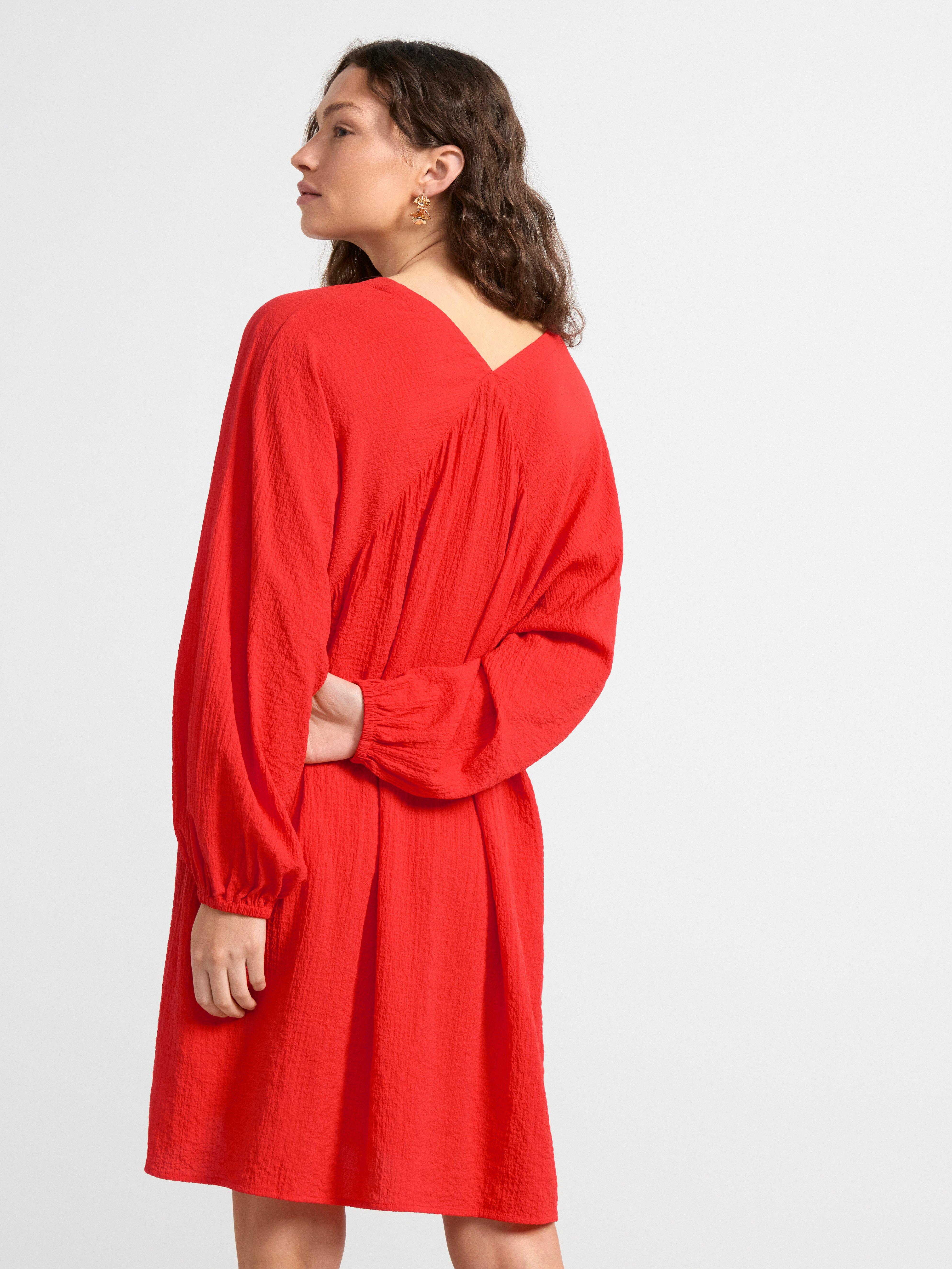 Mini dress with wide sleeves Red