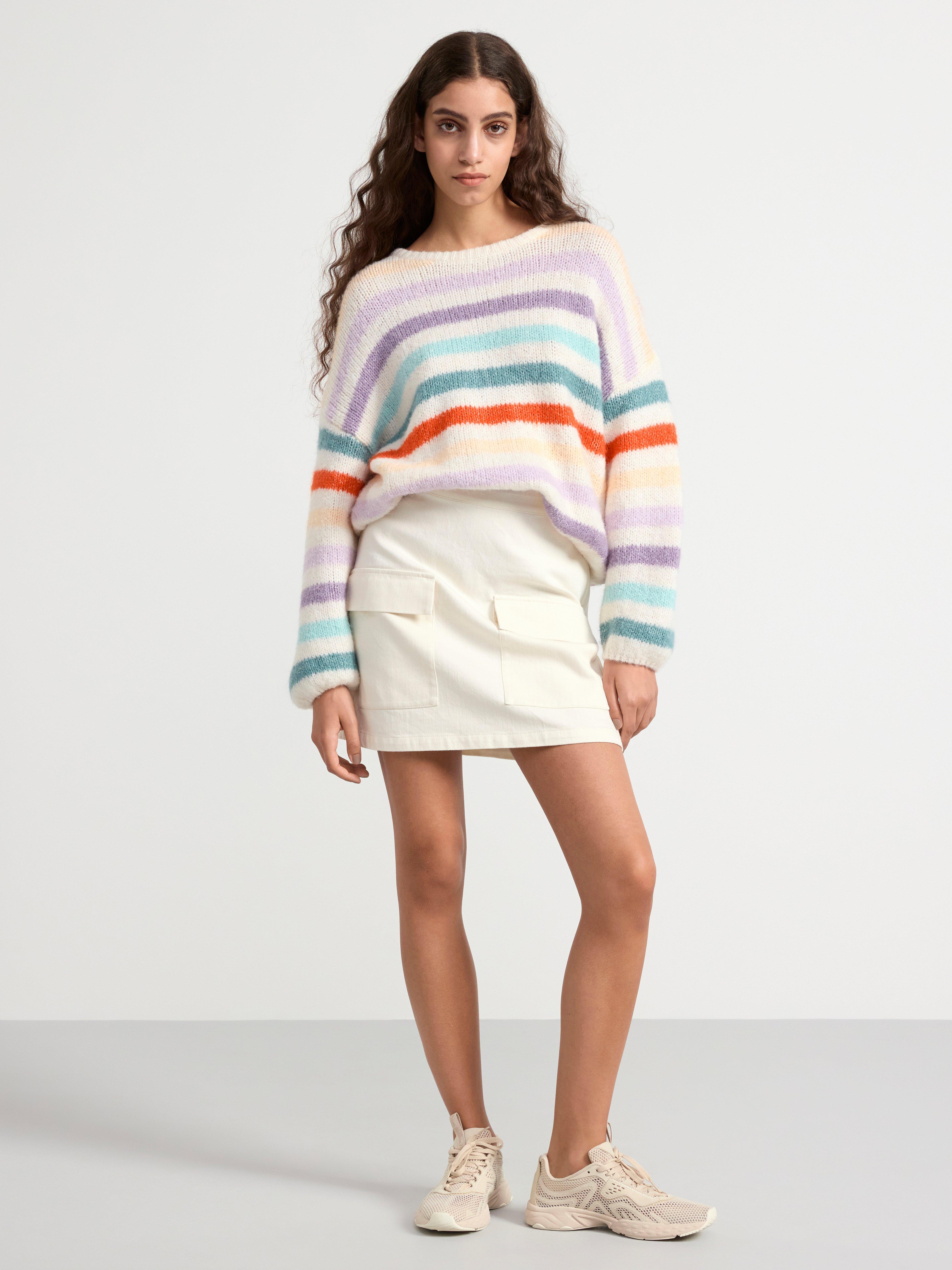 Striped jumper Light White