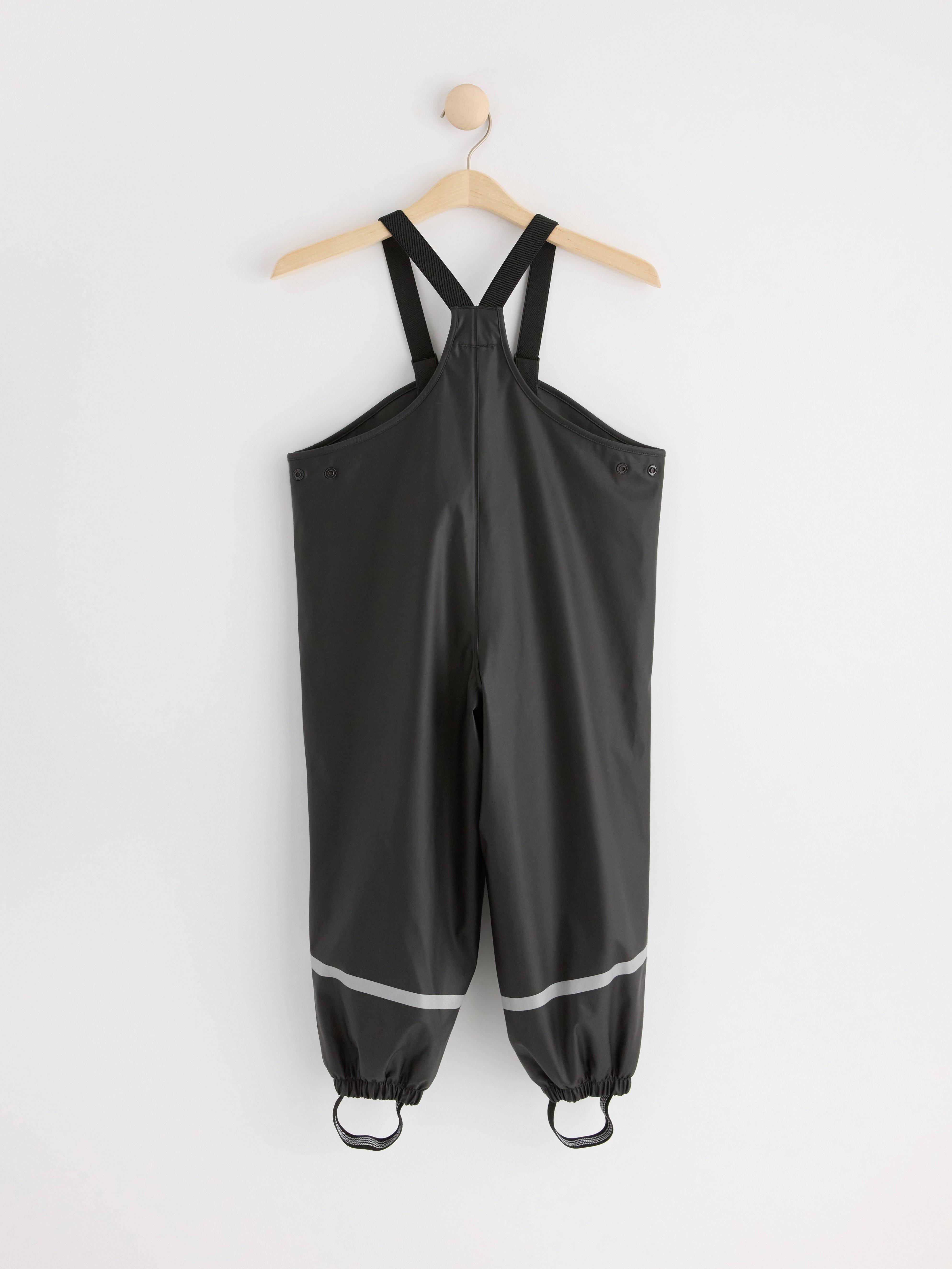 FIX Rain trousers with fleece lining Black