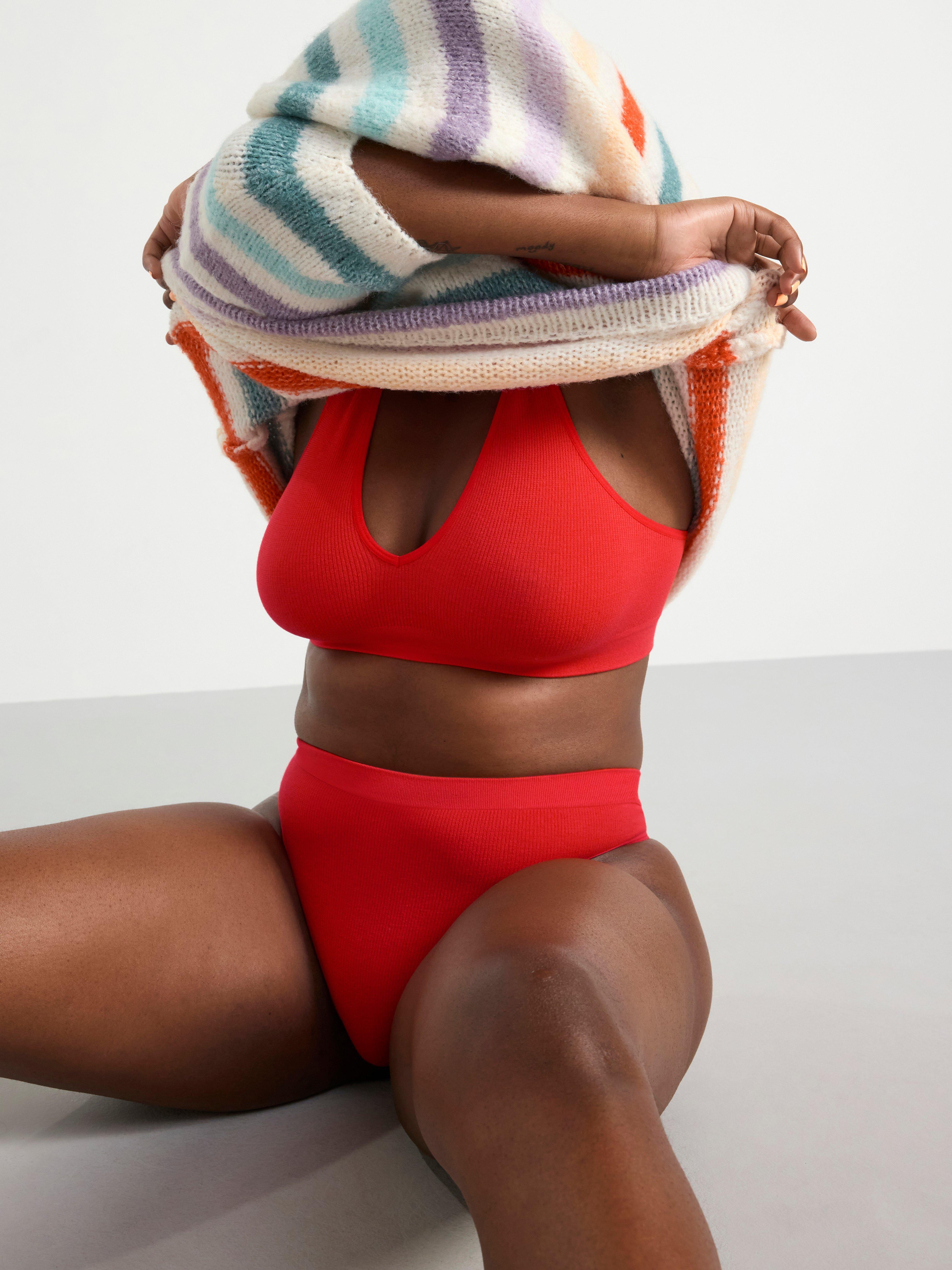 Seamless thong regular waist Strong Red