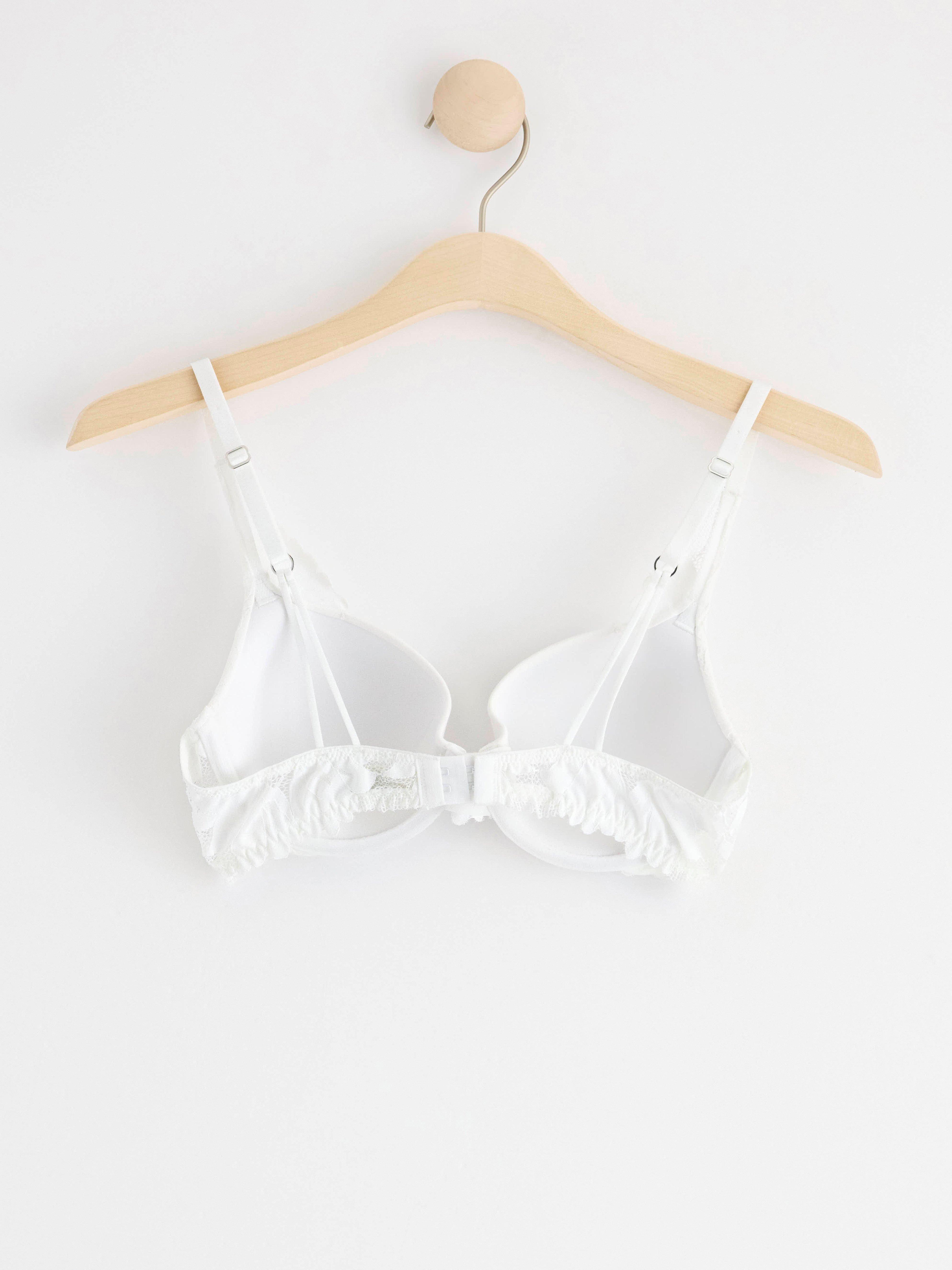 Lilja t-shirt bra with lace White