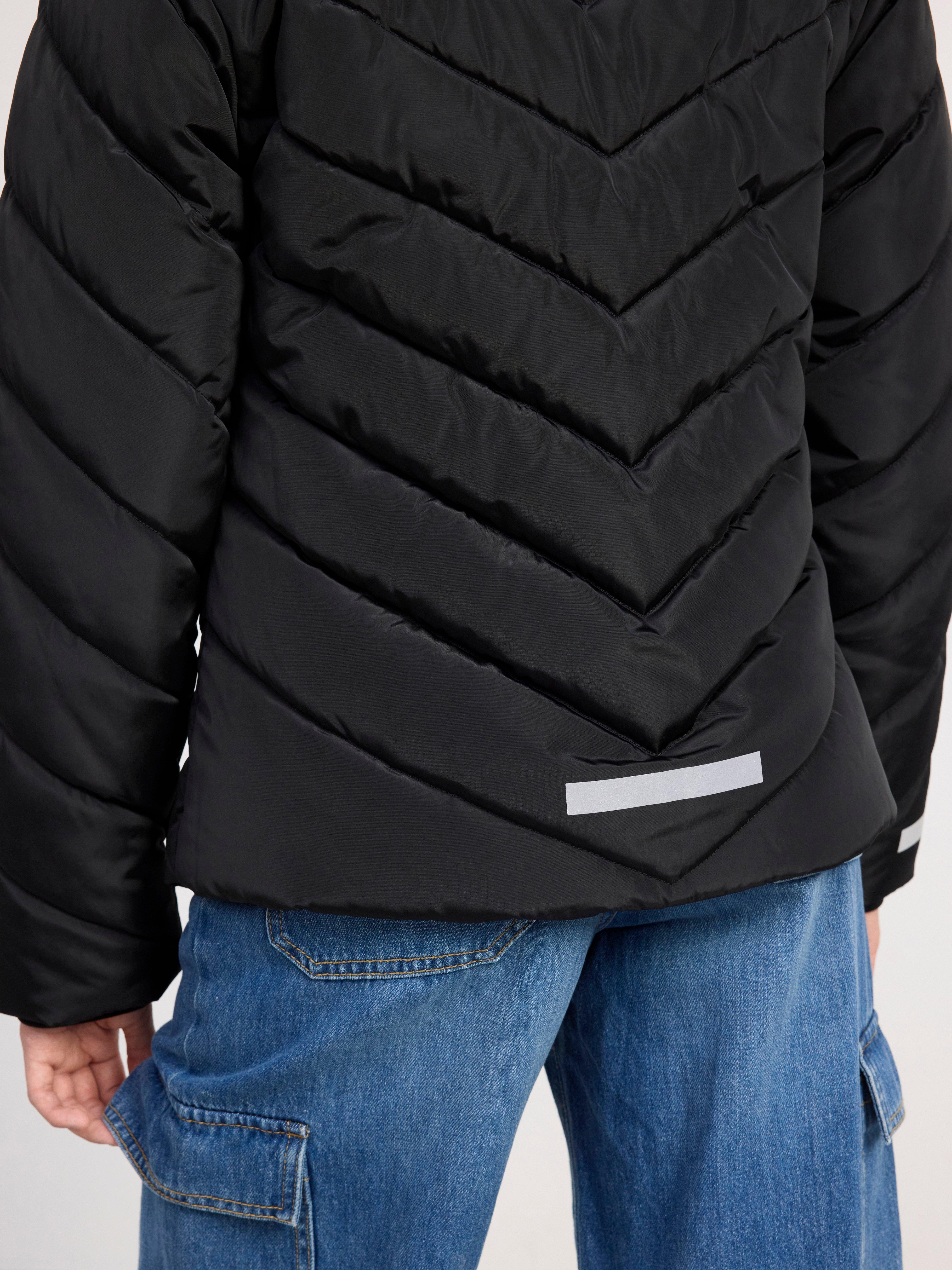 Water repellent padded jacket Black