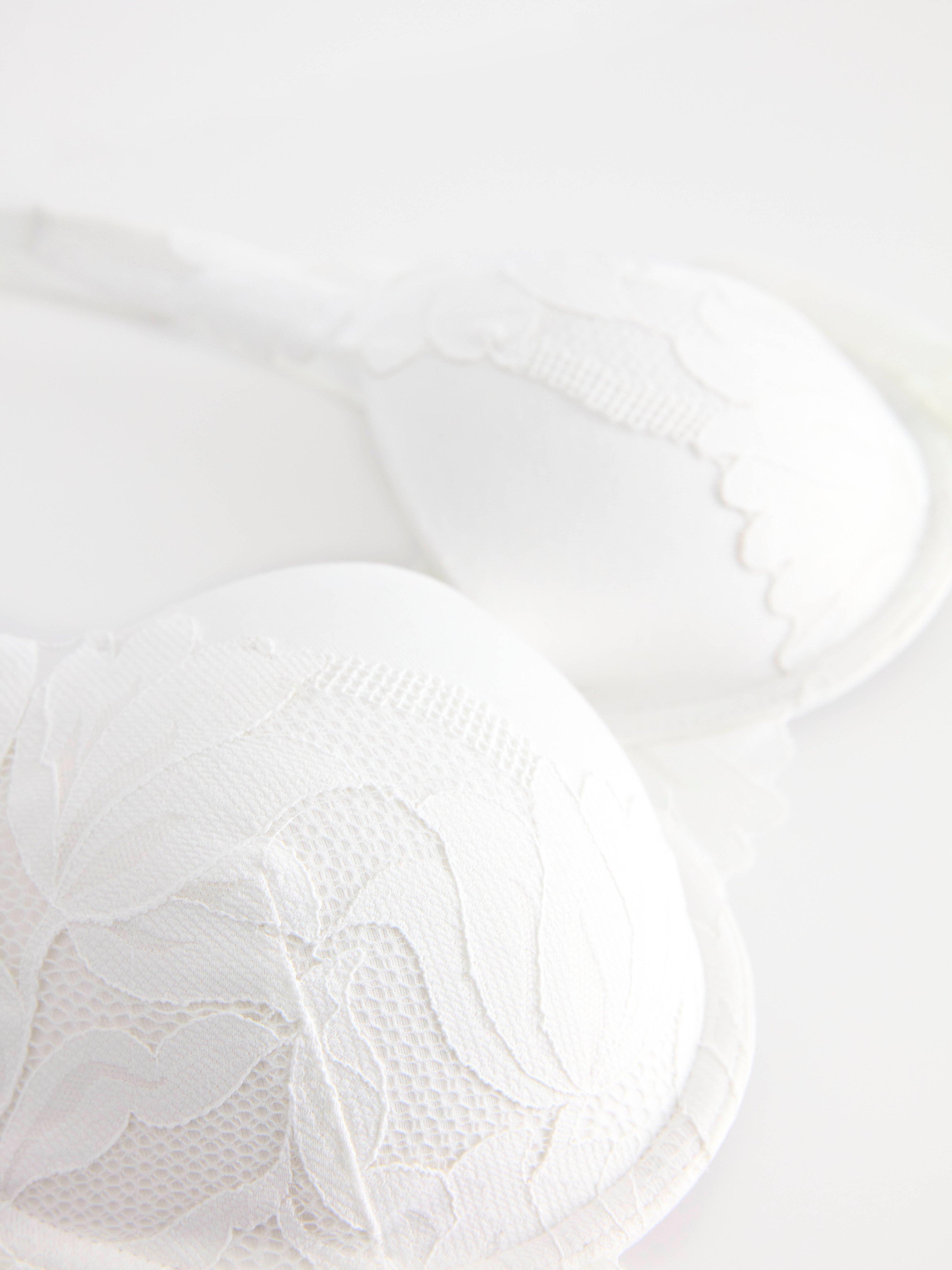 Lilja t-shirt bra with lace White