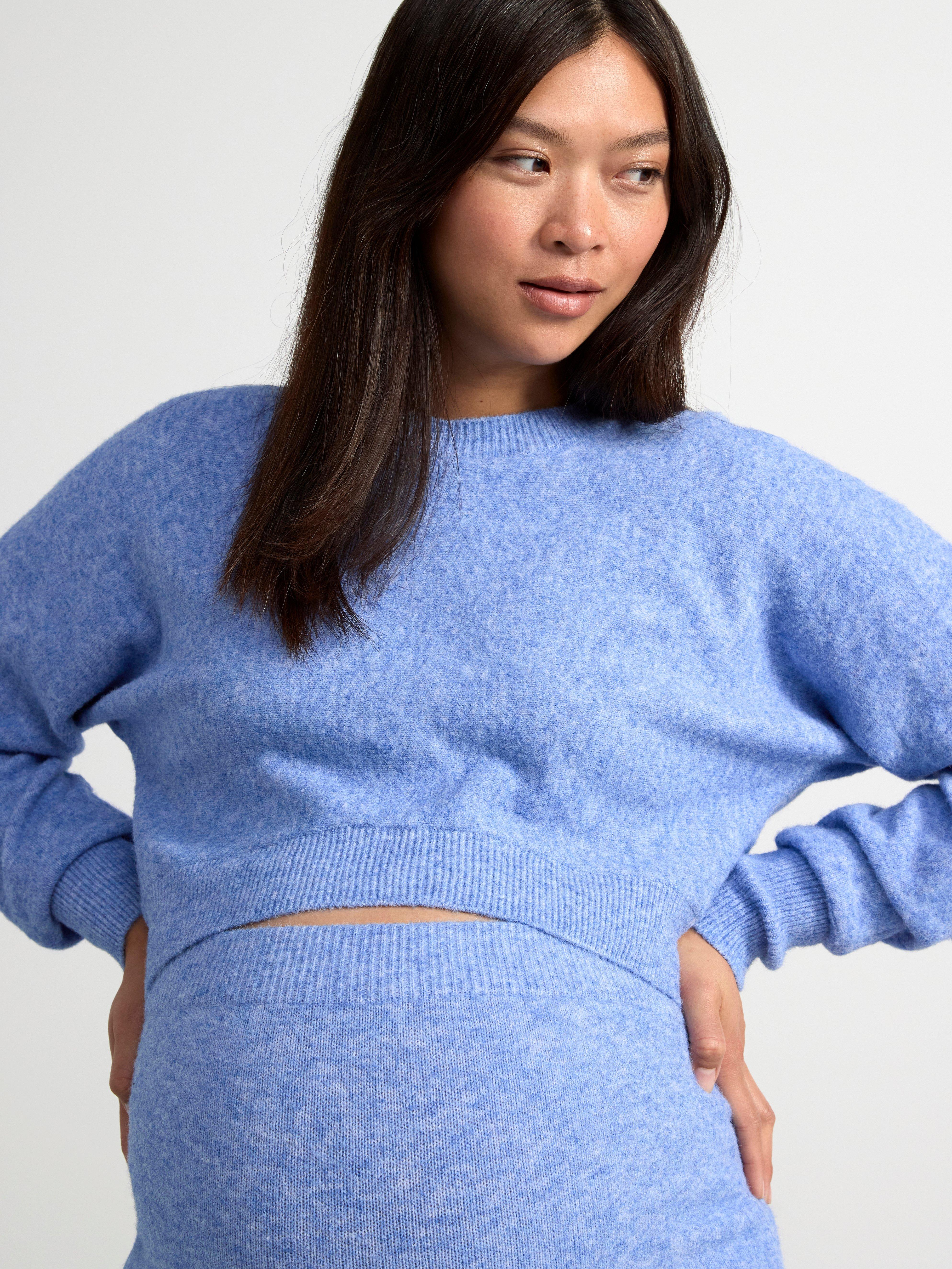 MOM Cropped jumper blue