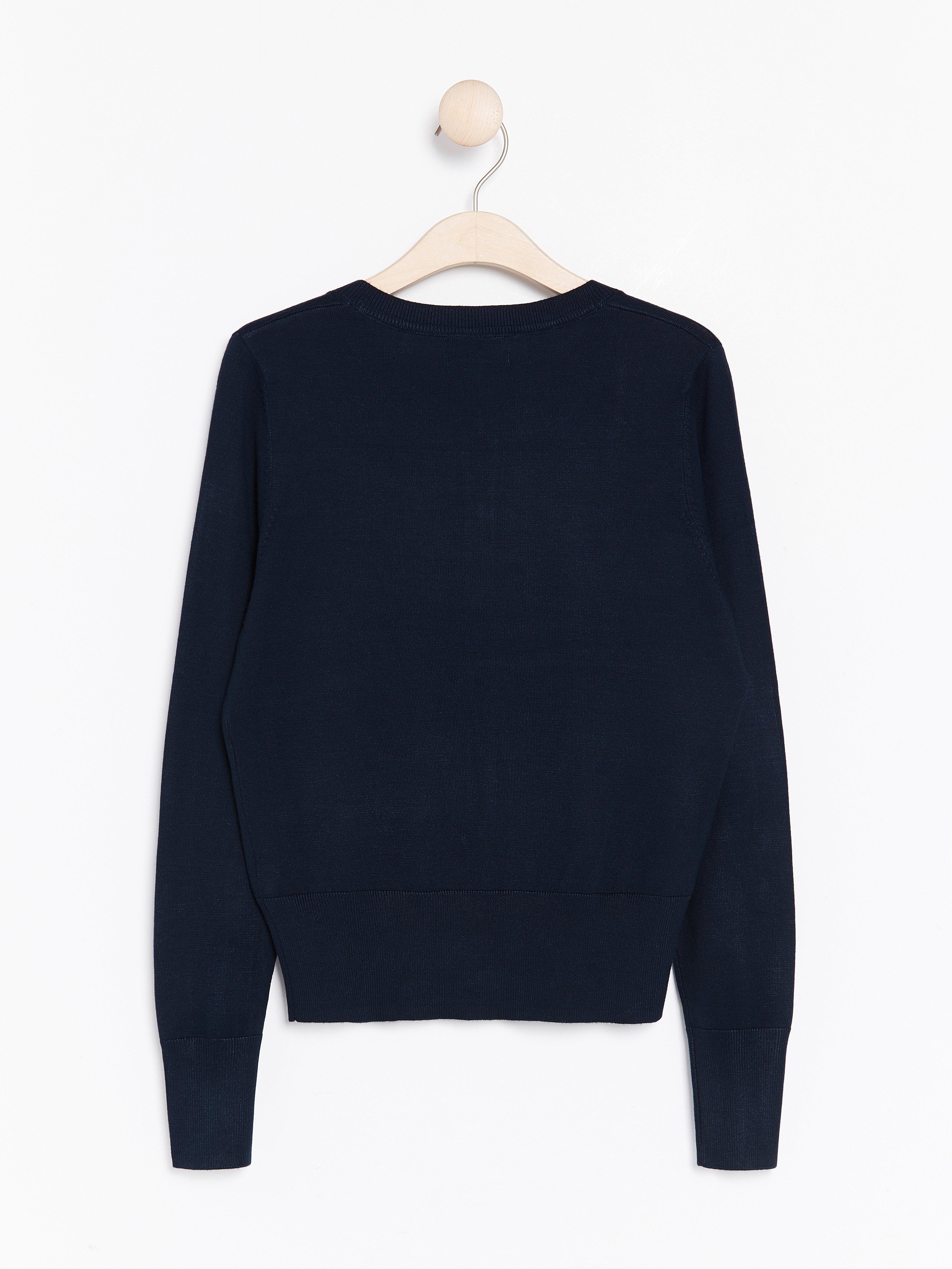 Fine-knit Cardigan Navy