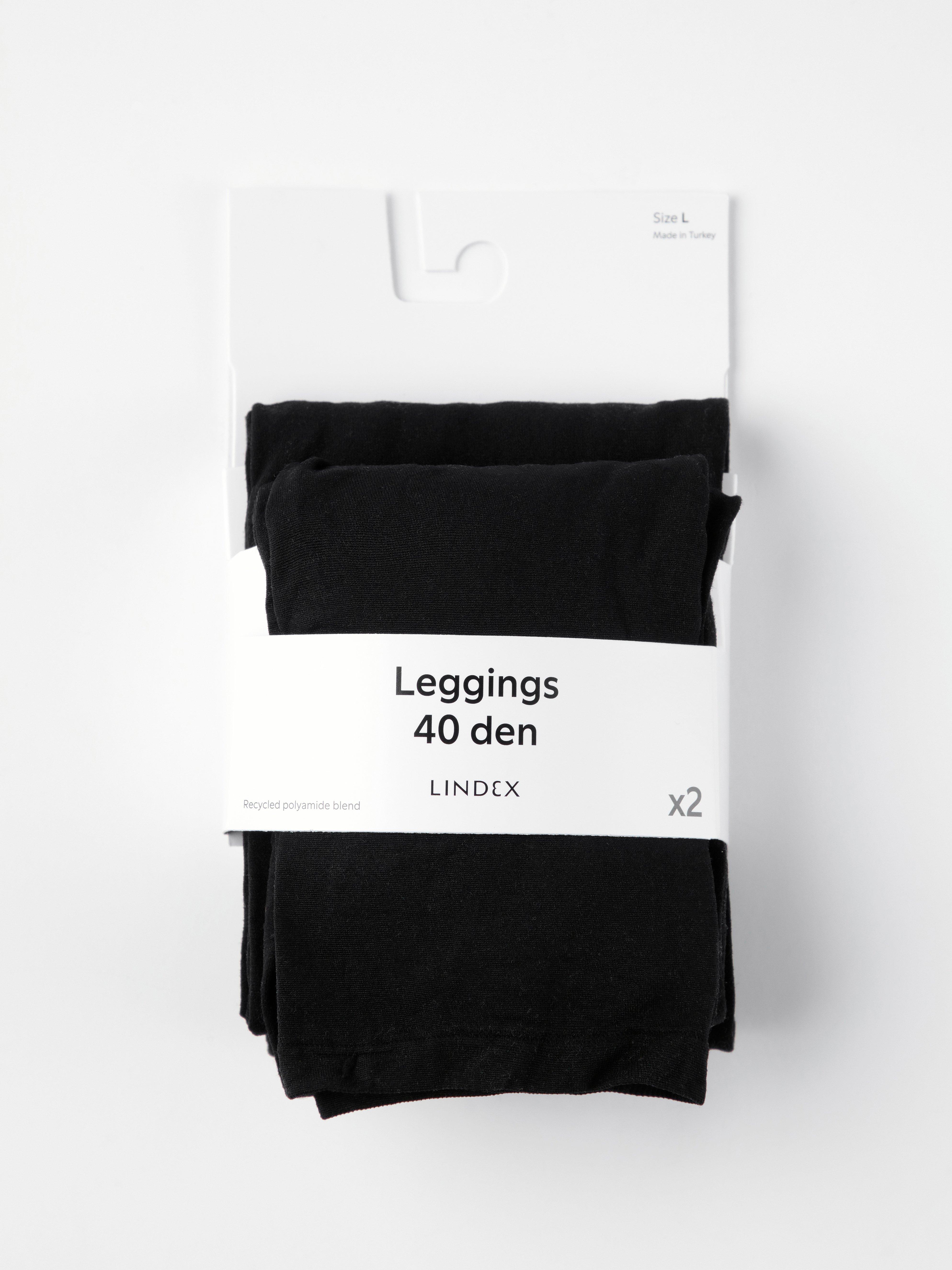 2-pack matt leggings 40 denier Black