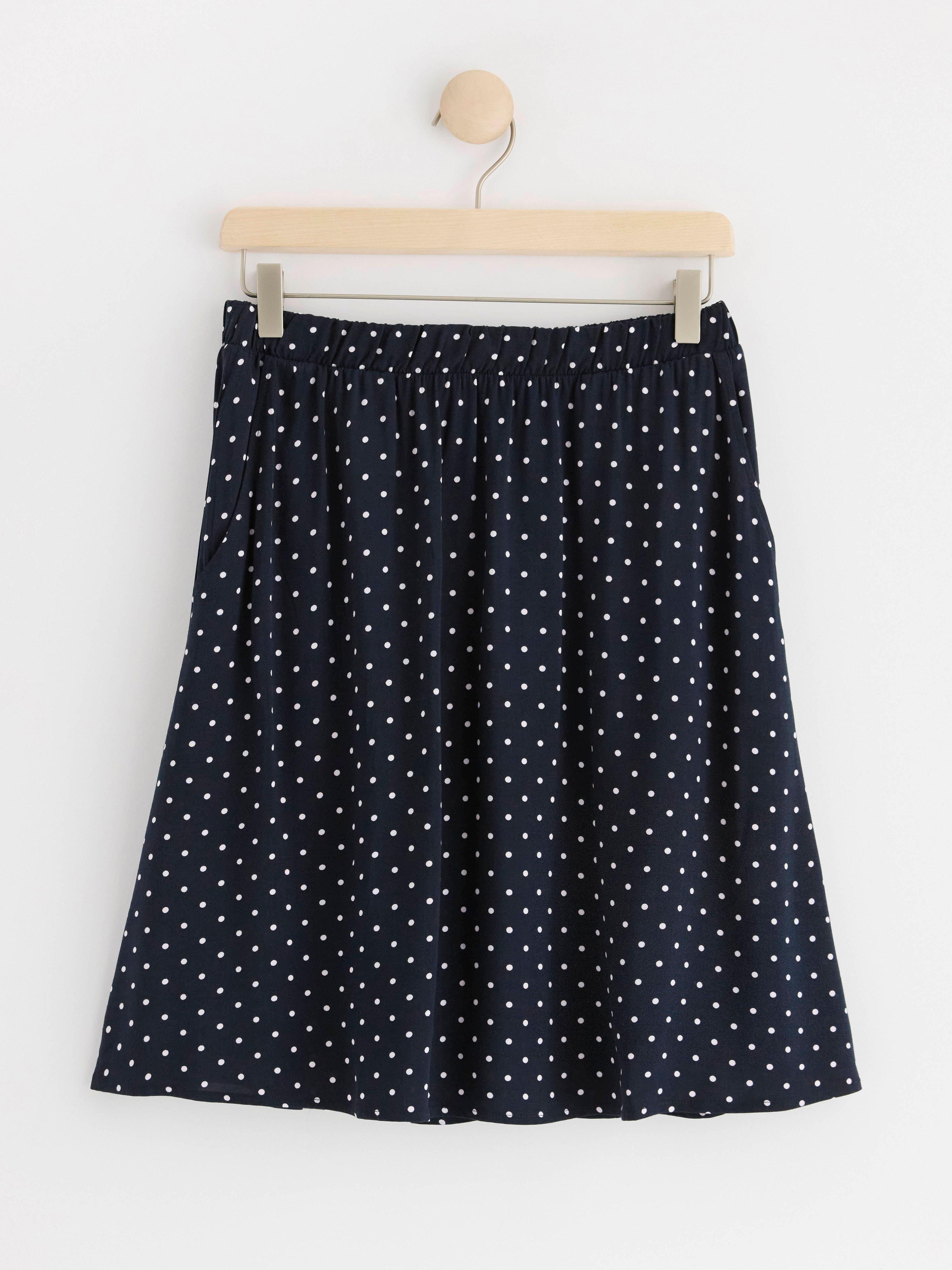 Dotted mini skirt Dark Navy