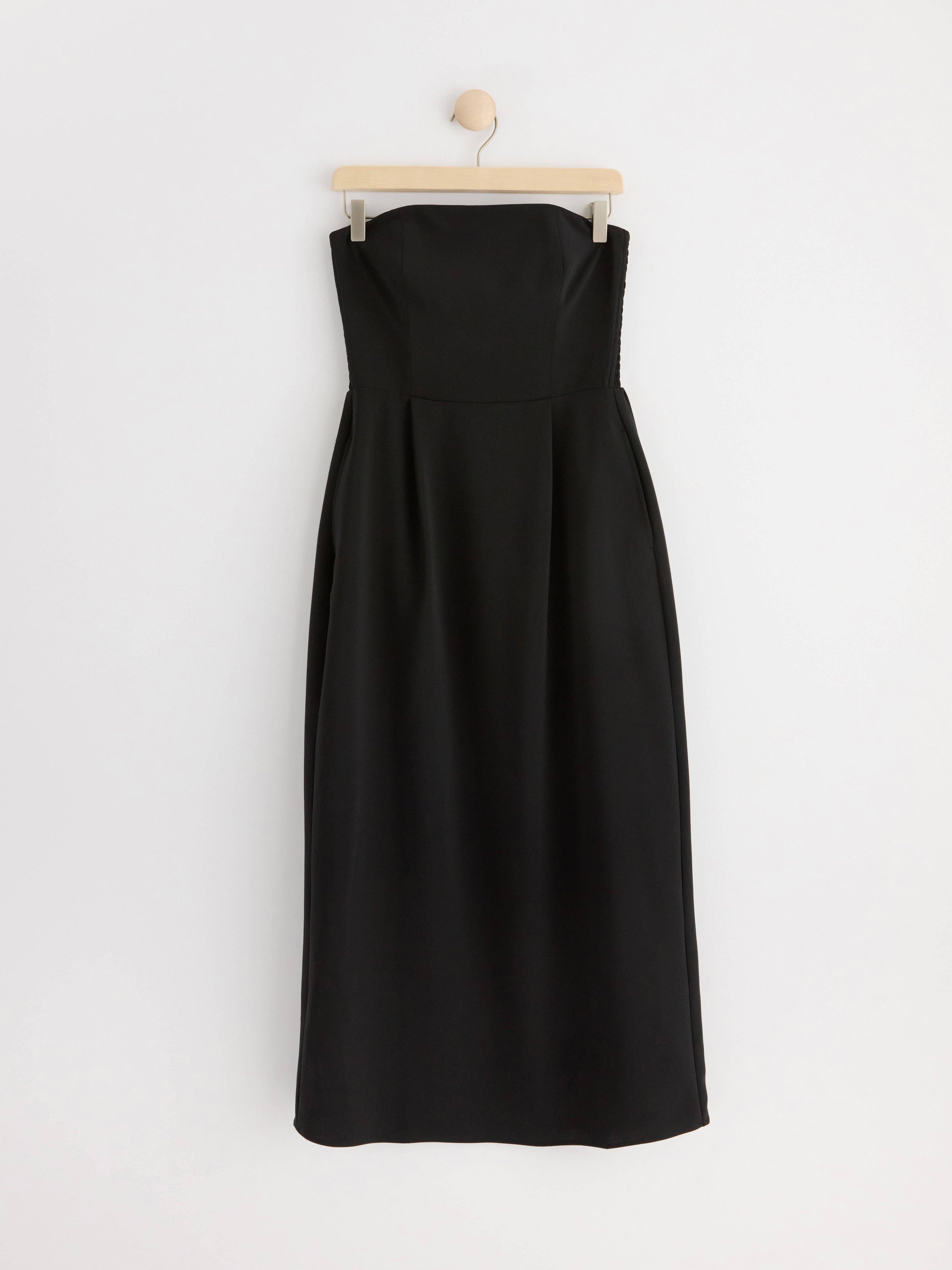 Sleek midi dress Black