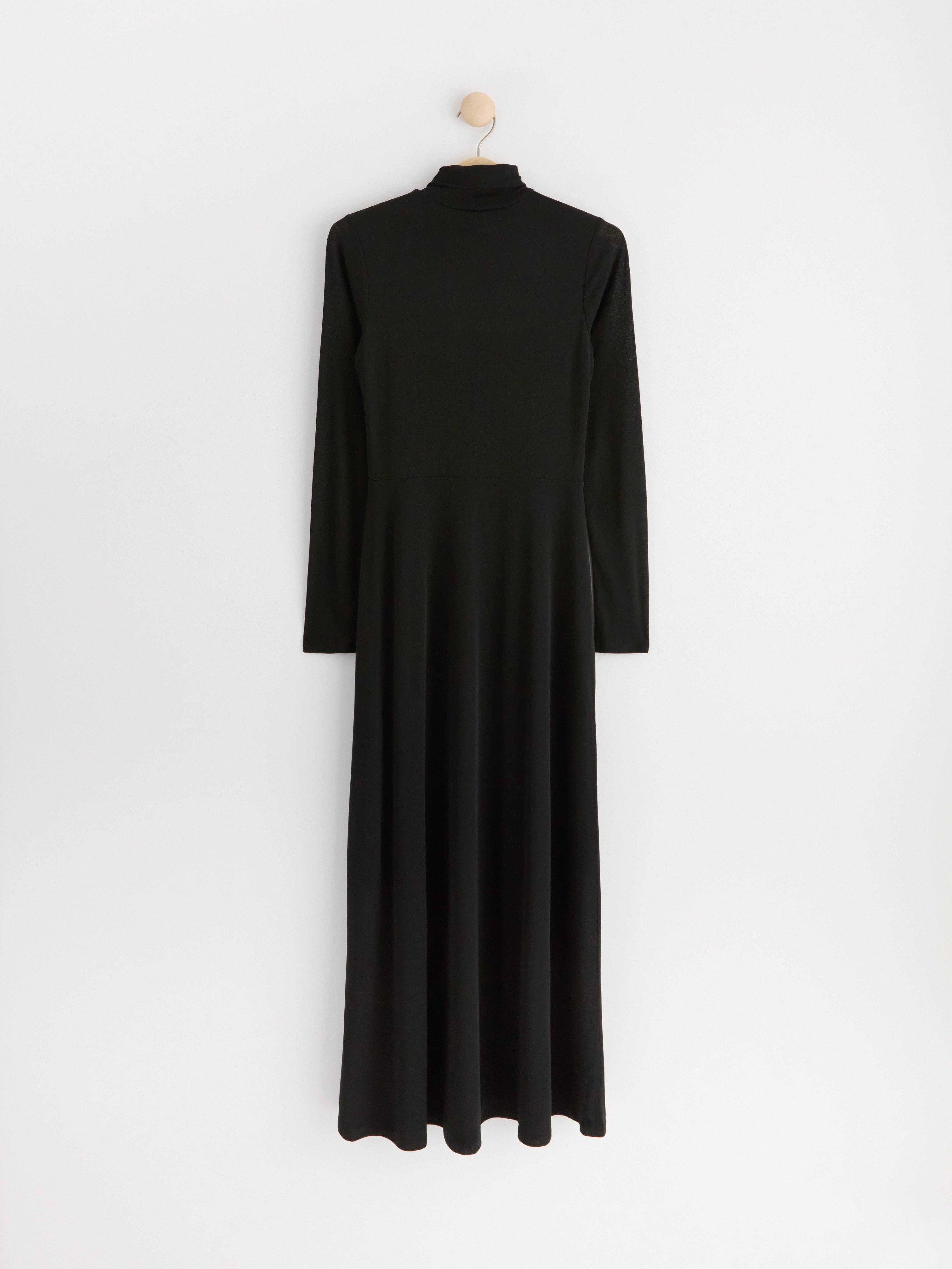 Long sleeve maxi dress Black