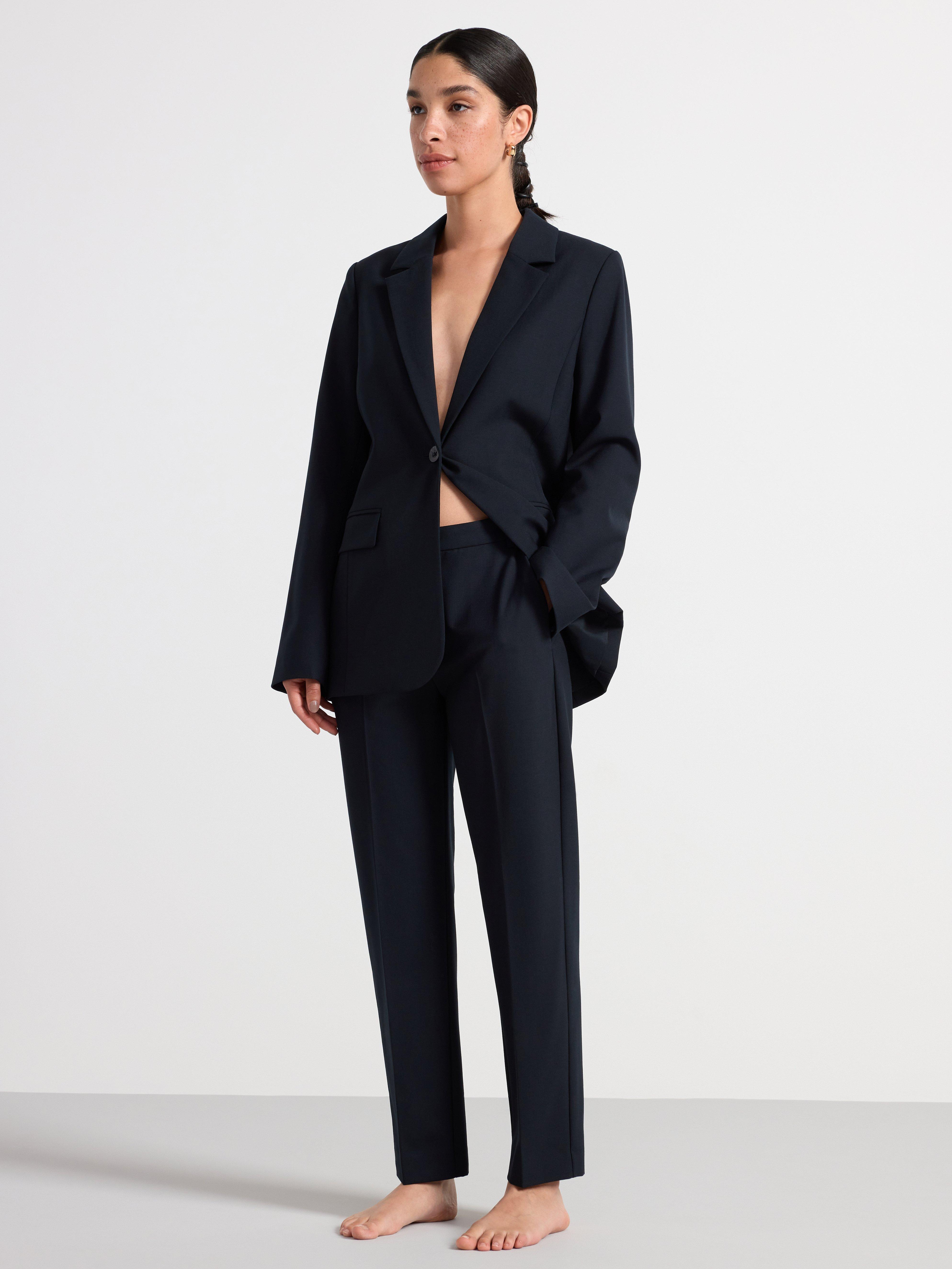 Single button blazer Off Black