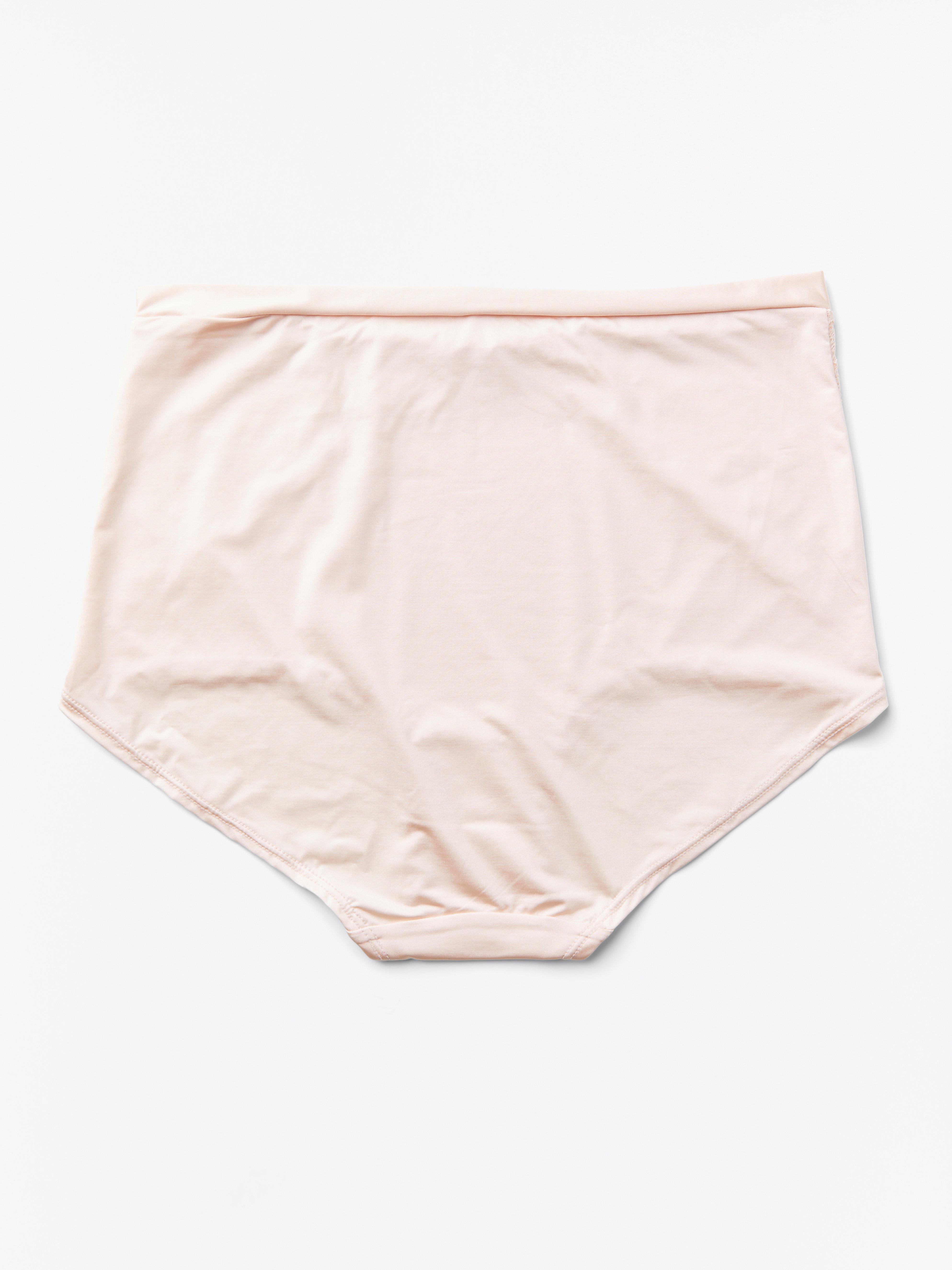 High waist brief with lace Lt pink