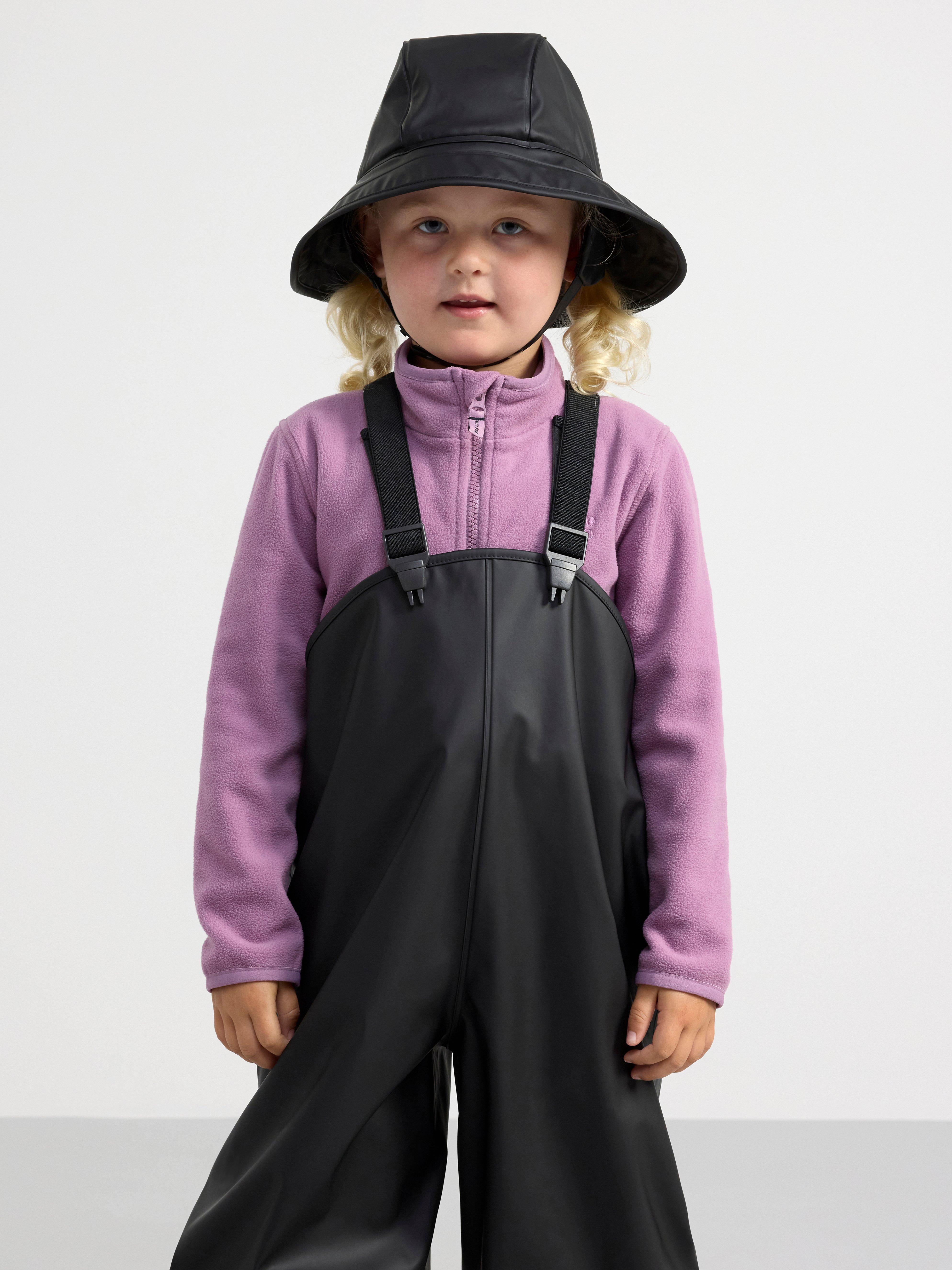 FIX Rain trousers with fleece lining Black