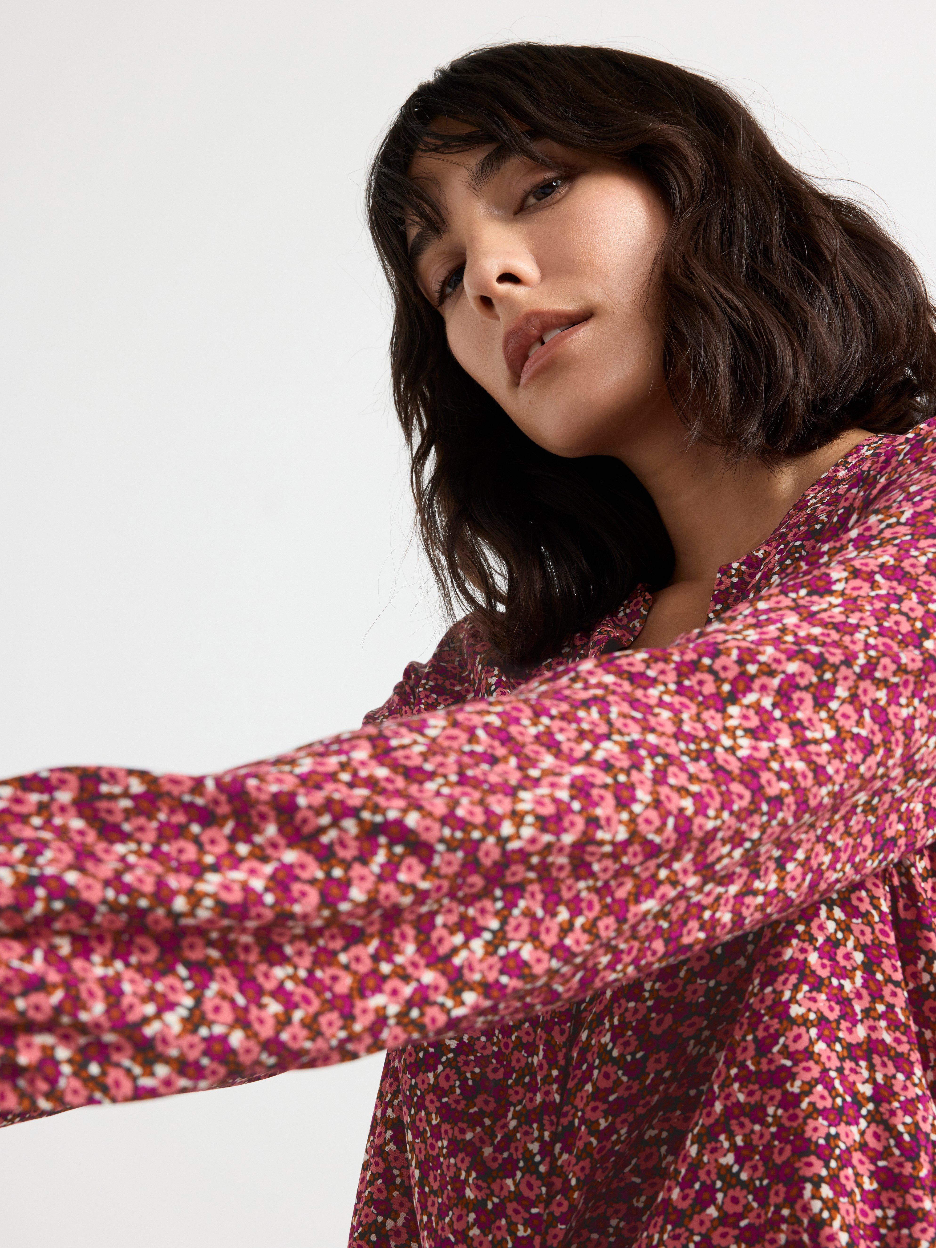 Blouse in viscose Dark Pink