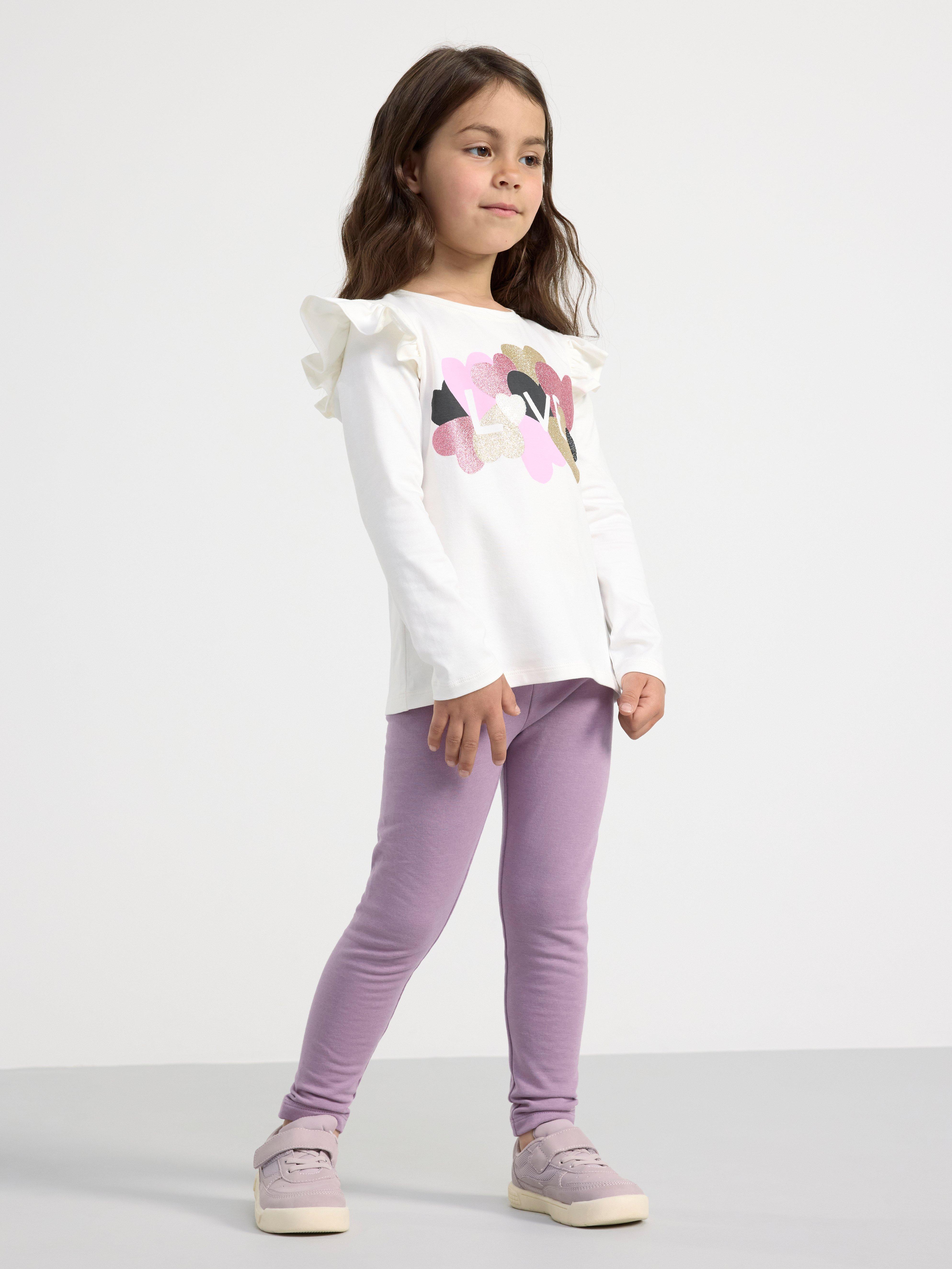 Extra durable leggings with brushed inside Light Dusty Lilac