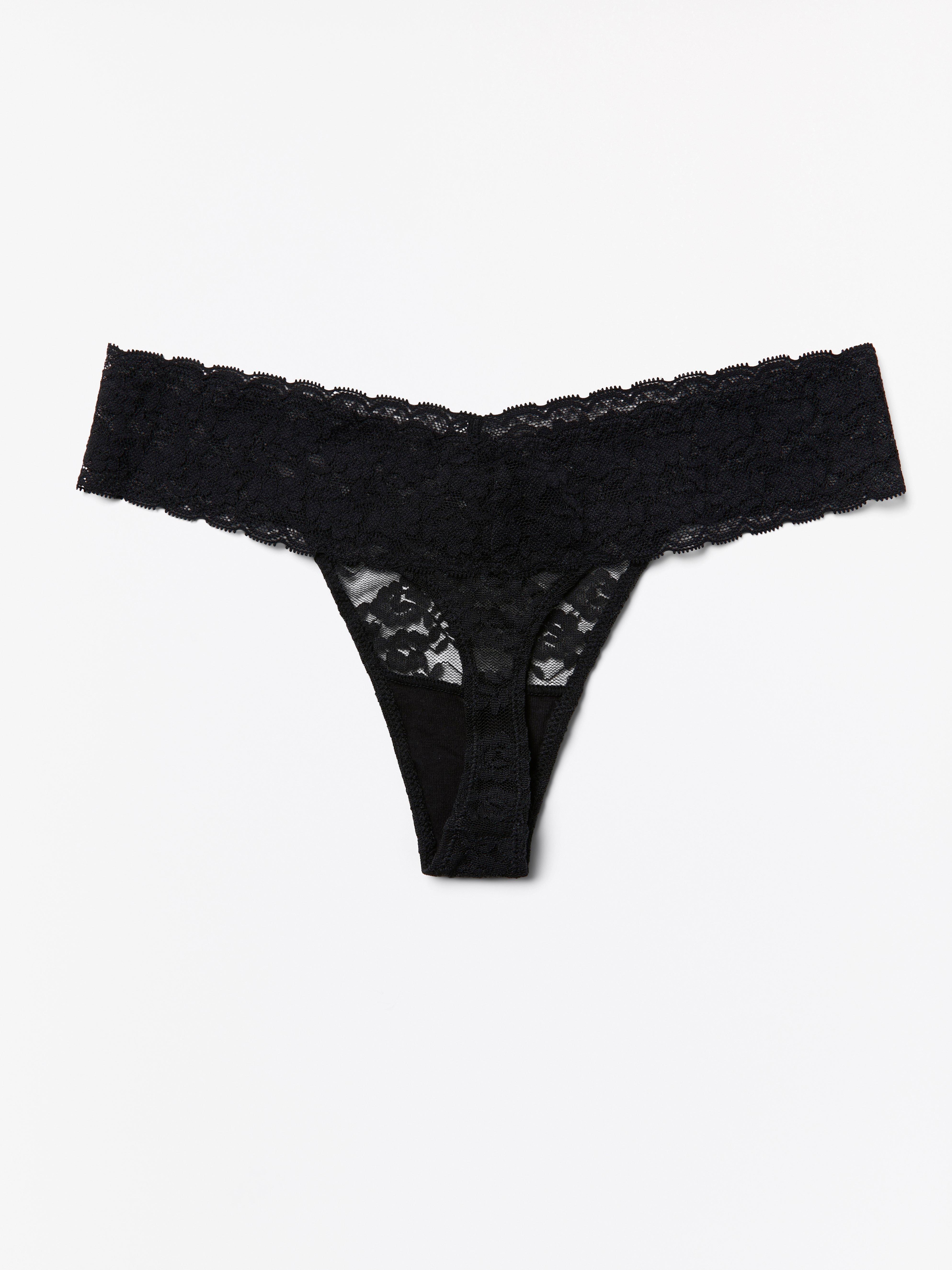 Thong Low Black