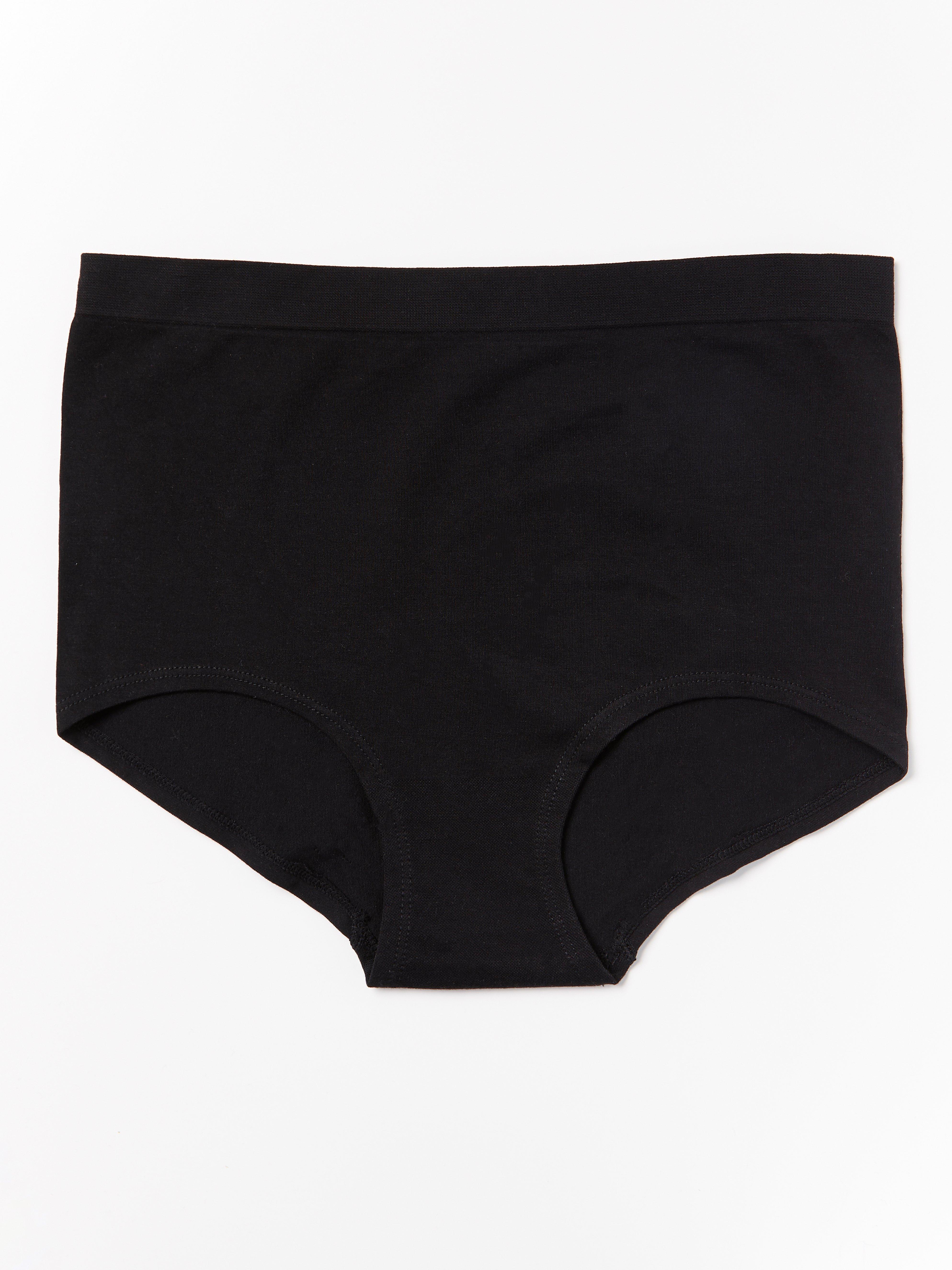Seamless high waist brief Black