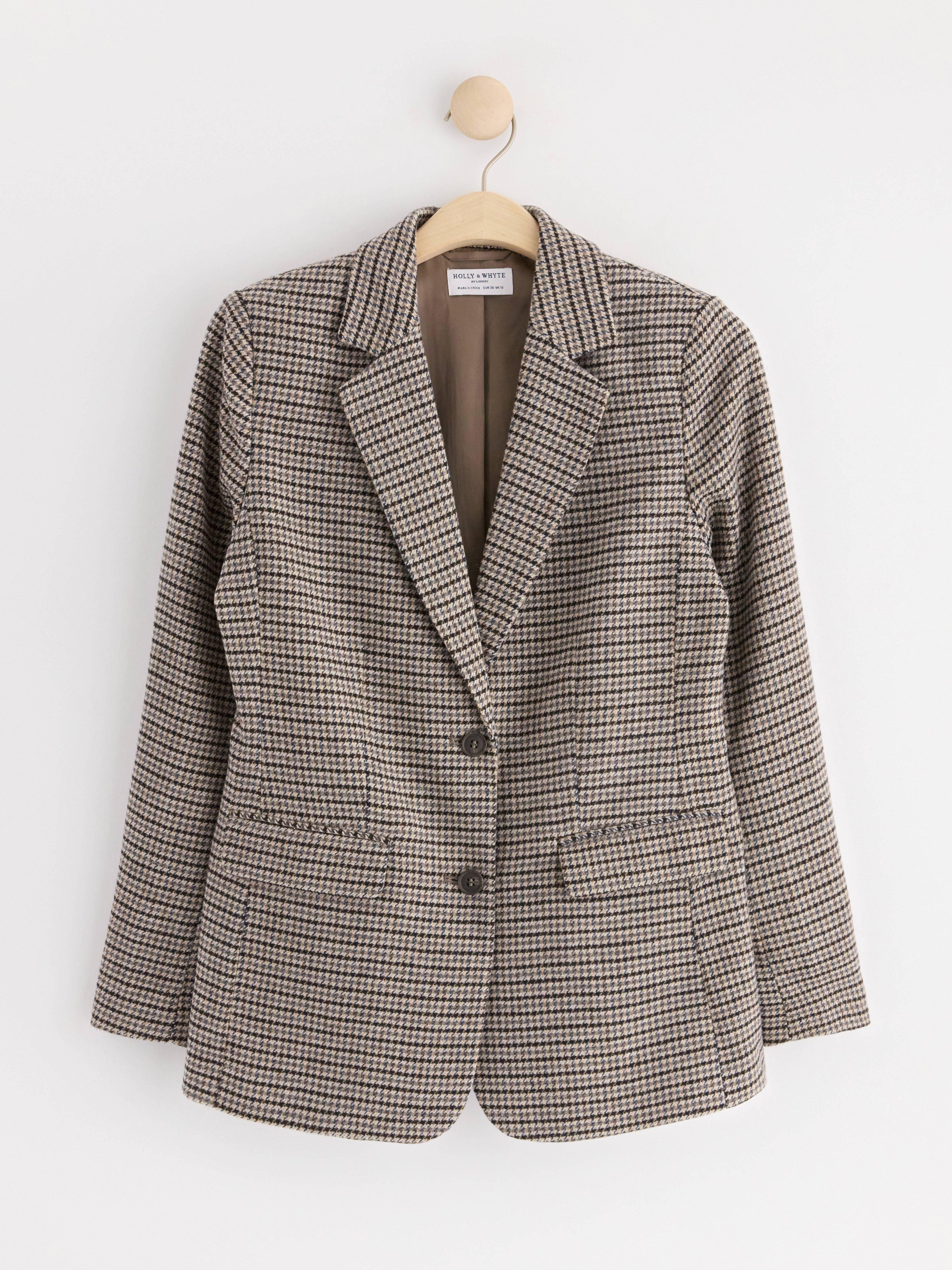 Blazer with houndstooth pattern Light Dusty Grey