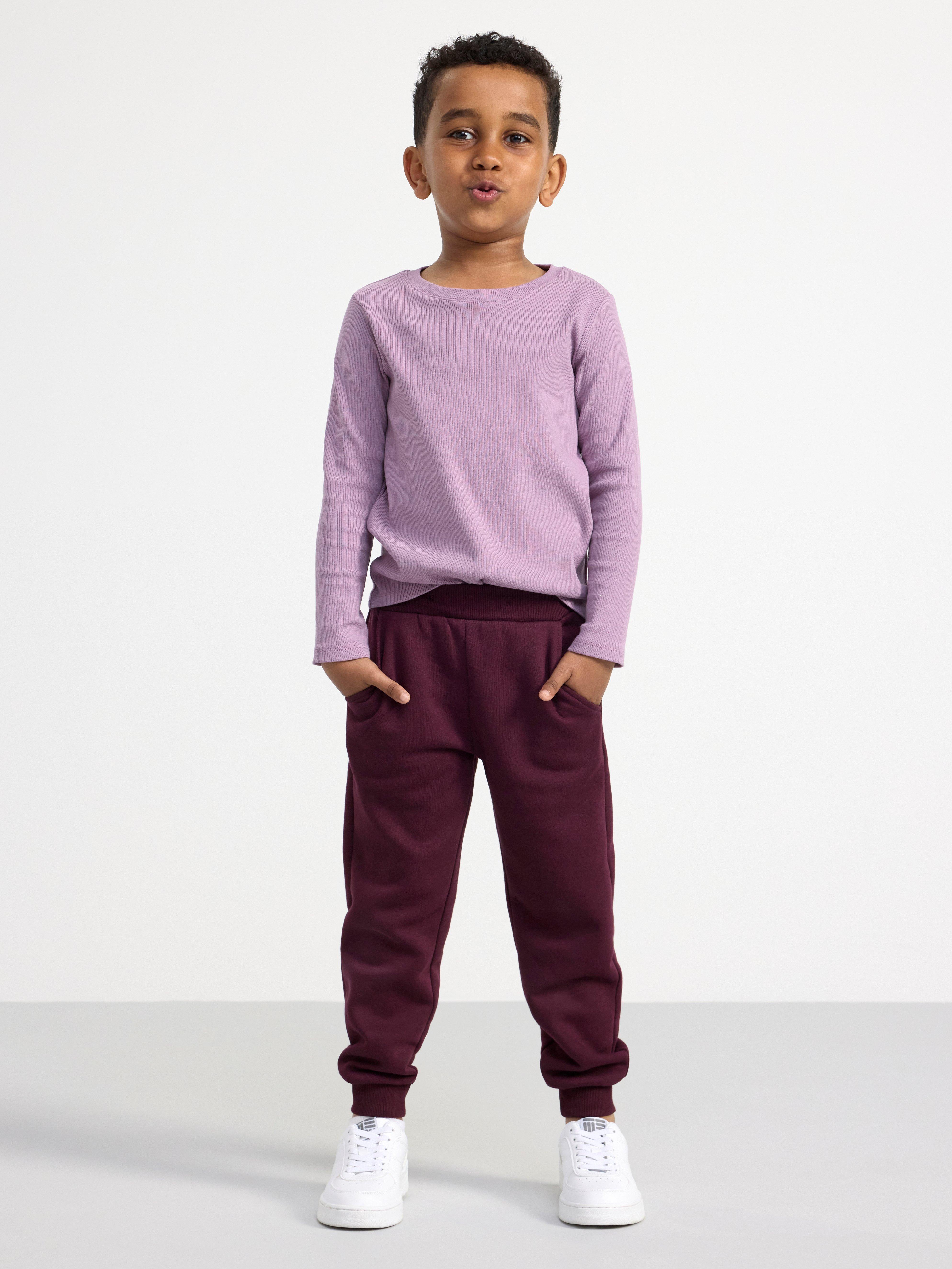Joggers with brushed inside Dark Lilac