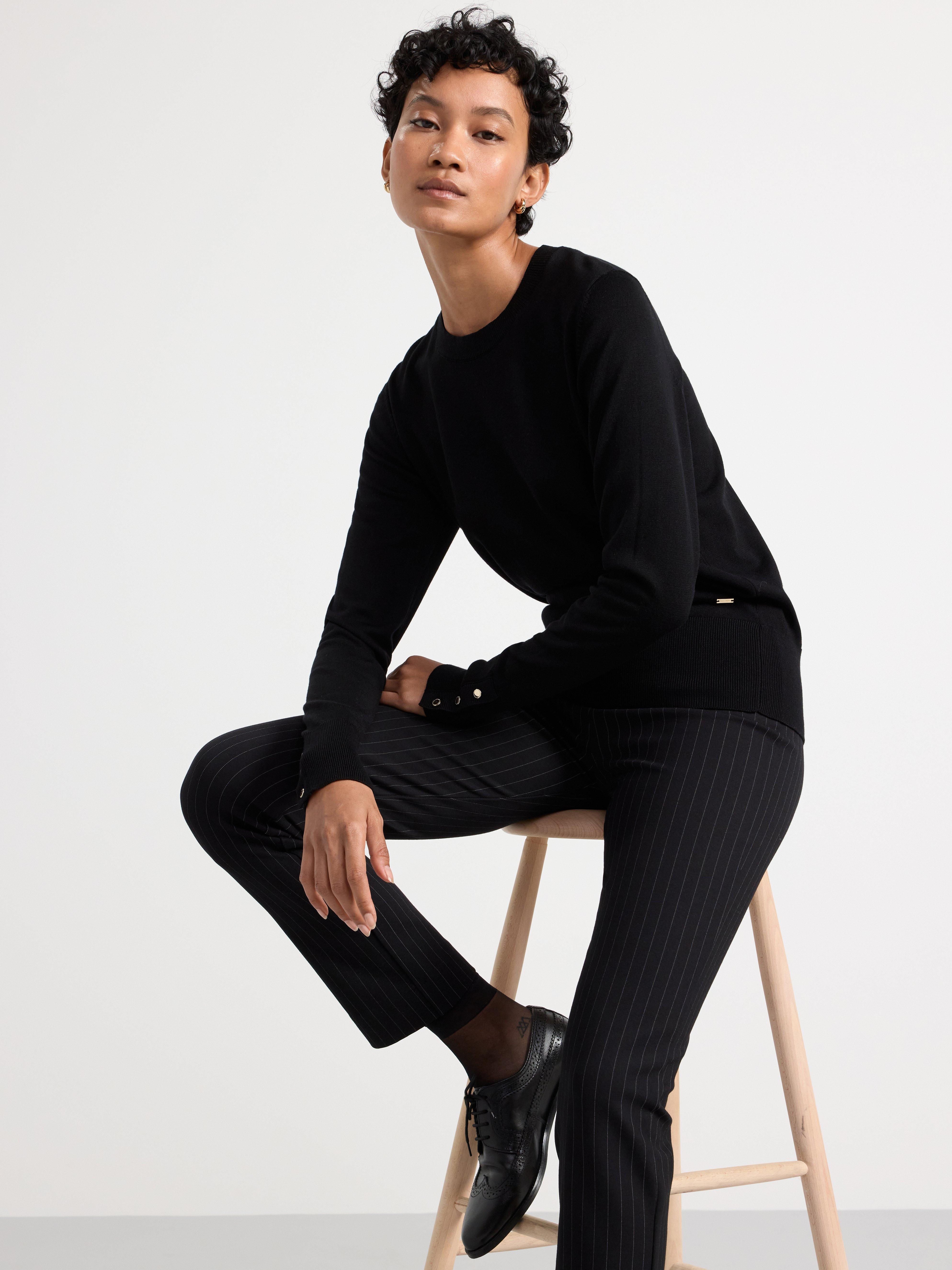 Jumper fine-knitted Black