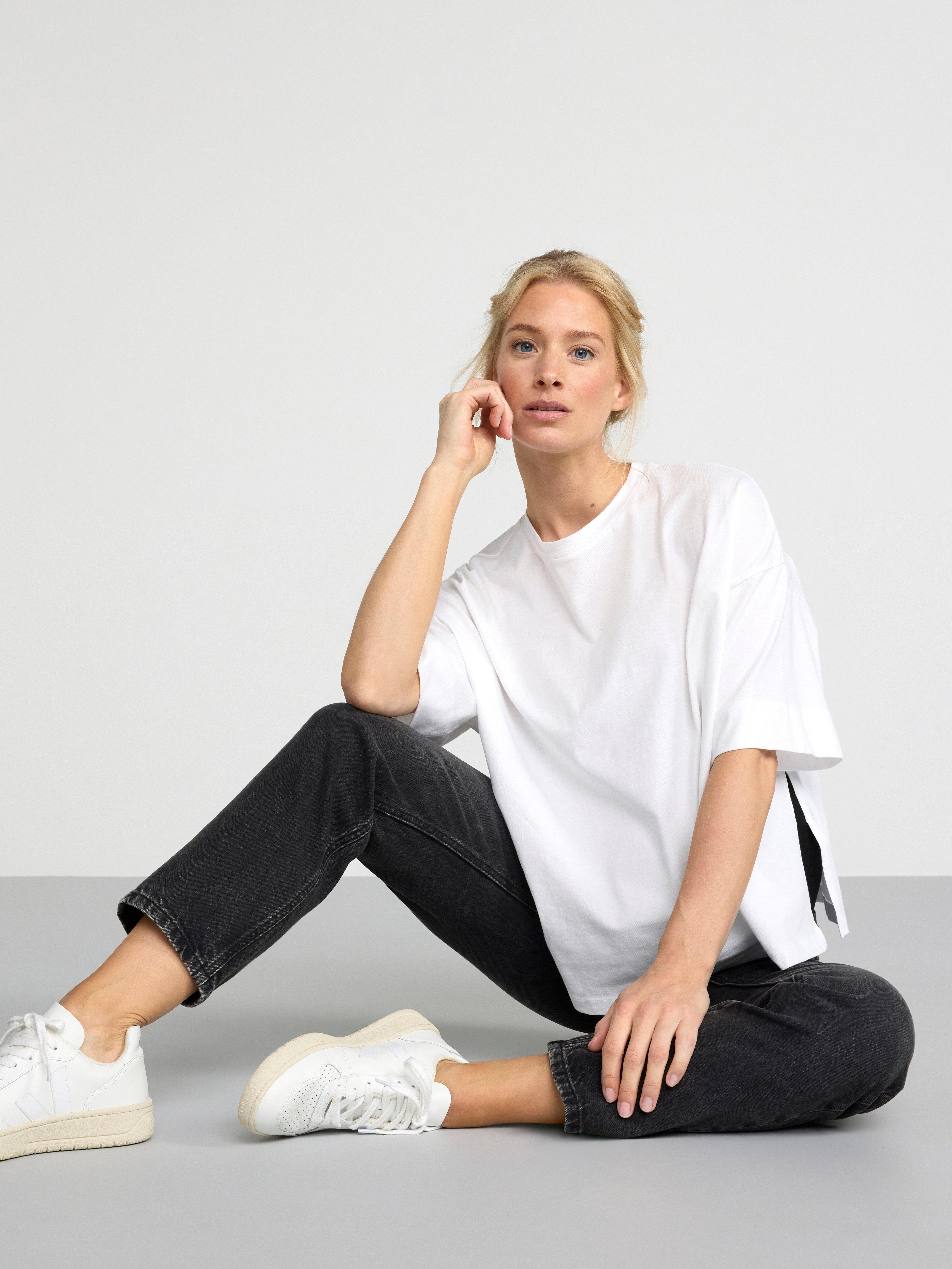 MOM Straight cropped jeans Black