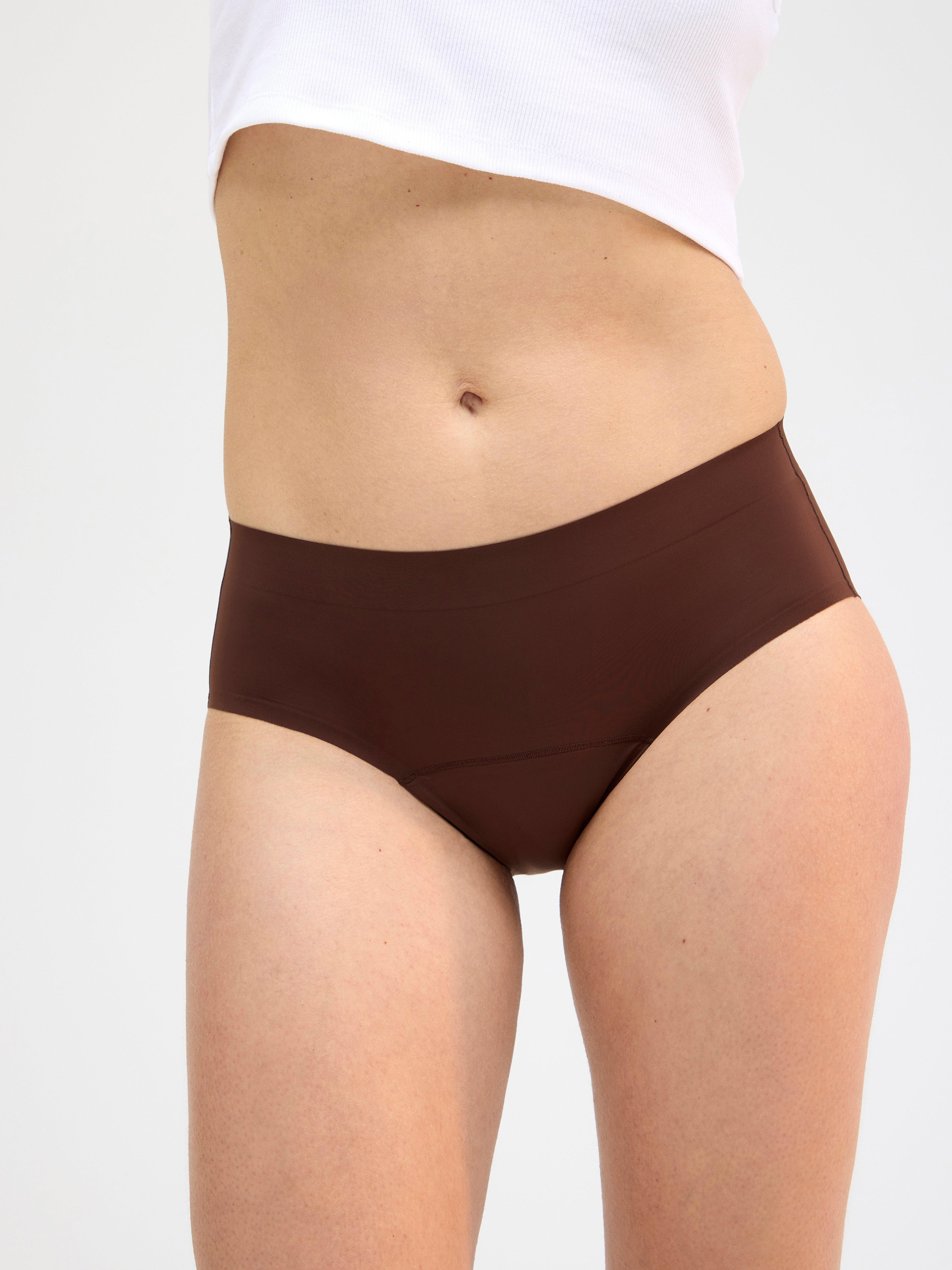 Engineered Hiphugger Period Proof – Period Panty High Absorbency DK Brown