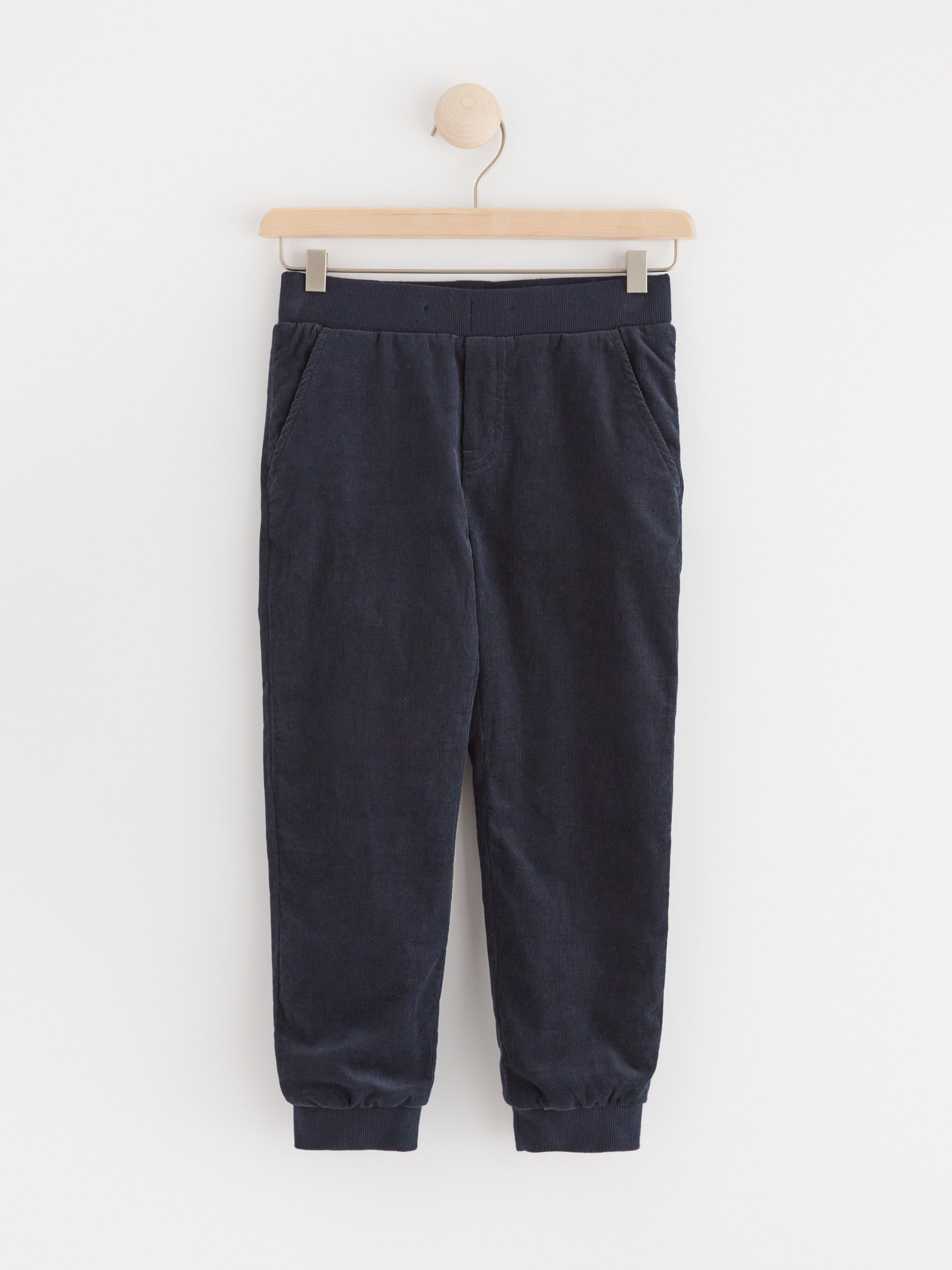 Lined corduroy trousers Dark Navy
