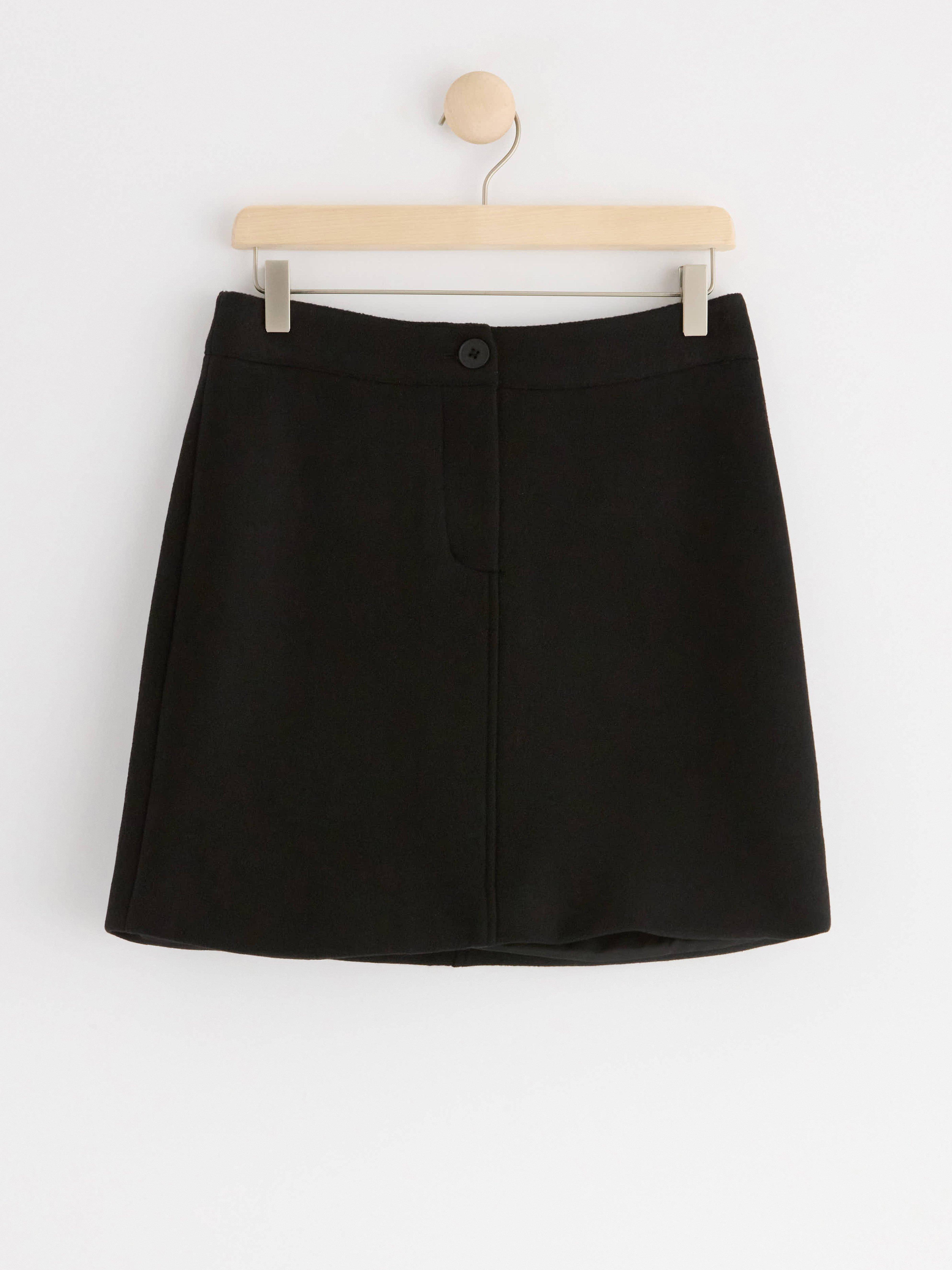 Skirt in wool blend Black