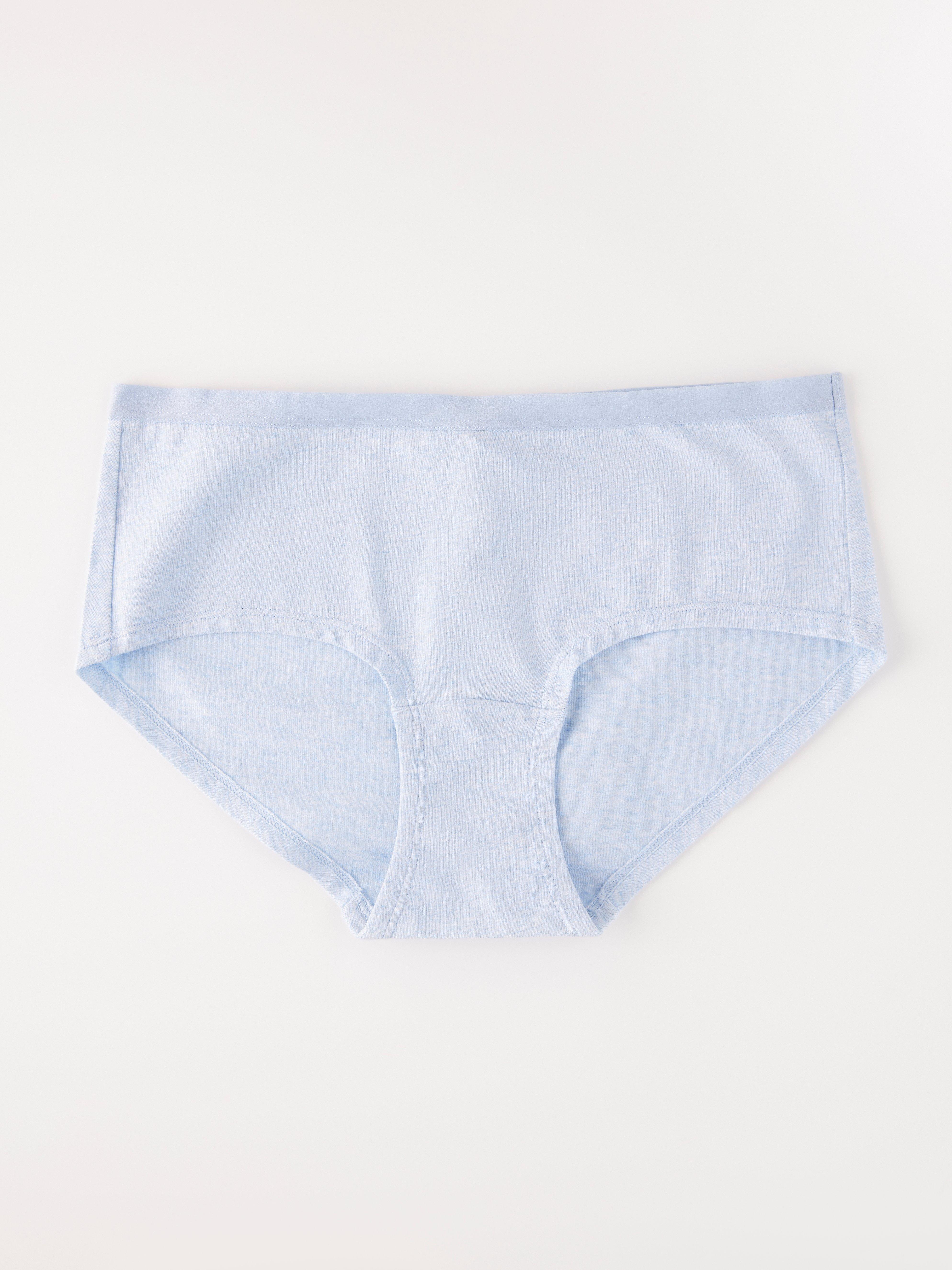 Regular waist cotton brief Light Blue Melange