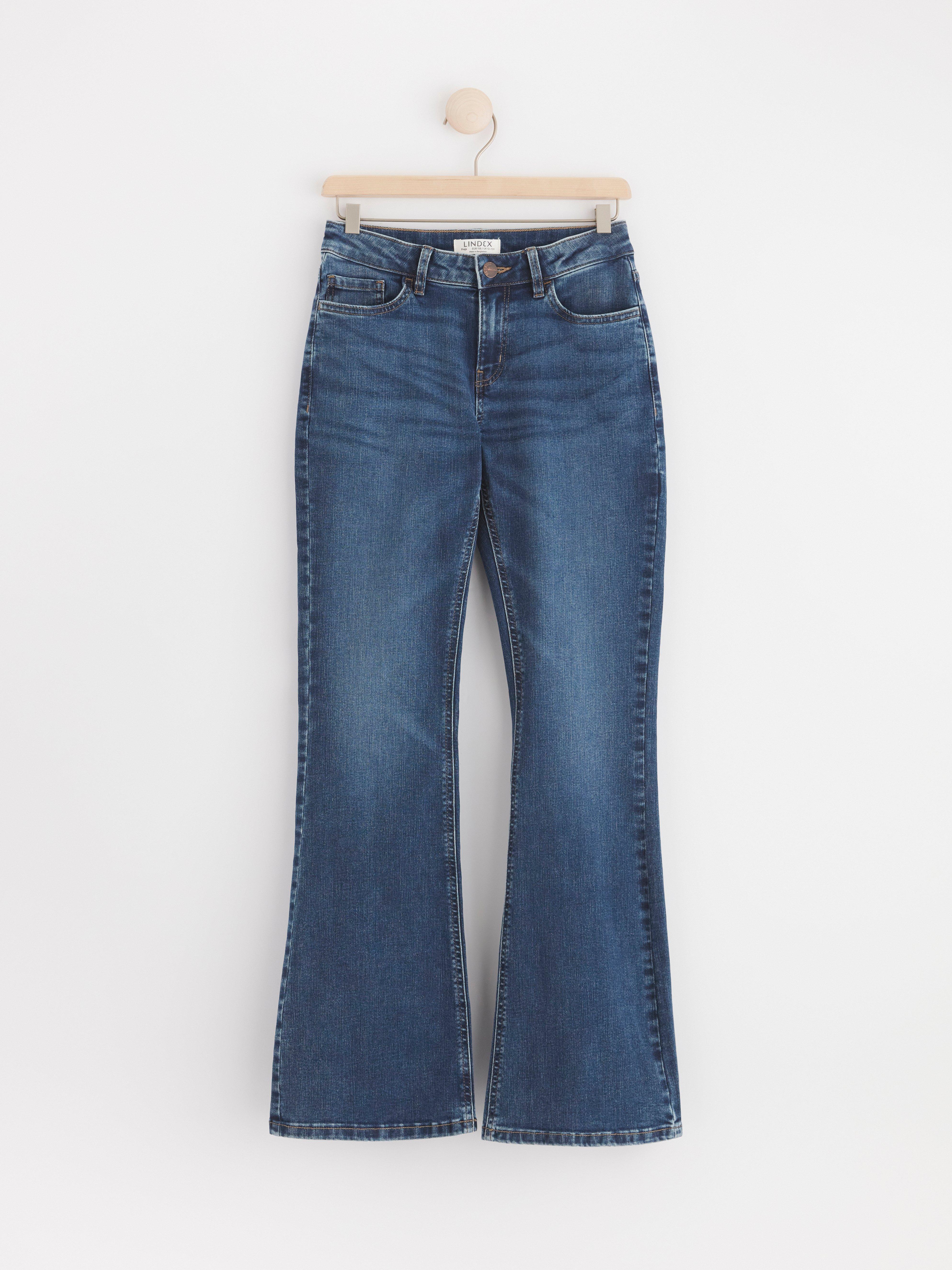 FREJA Flare super stretch regular waist jeans Denim