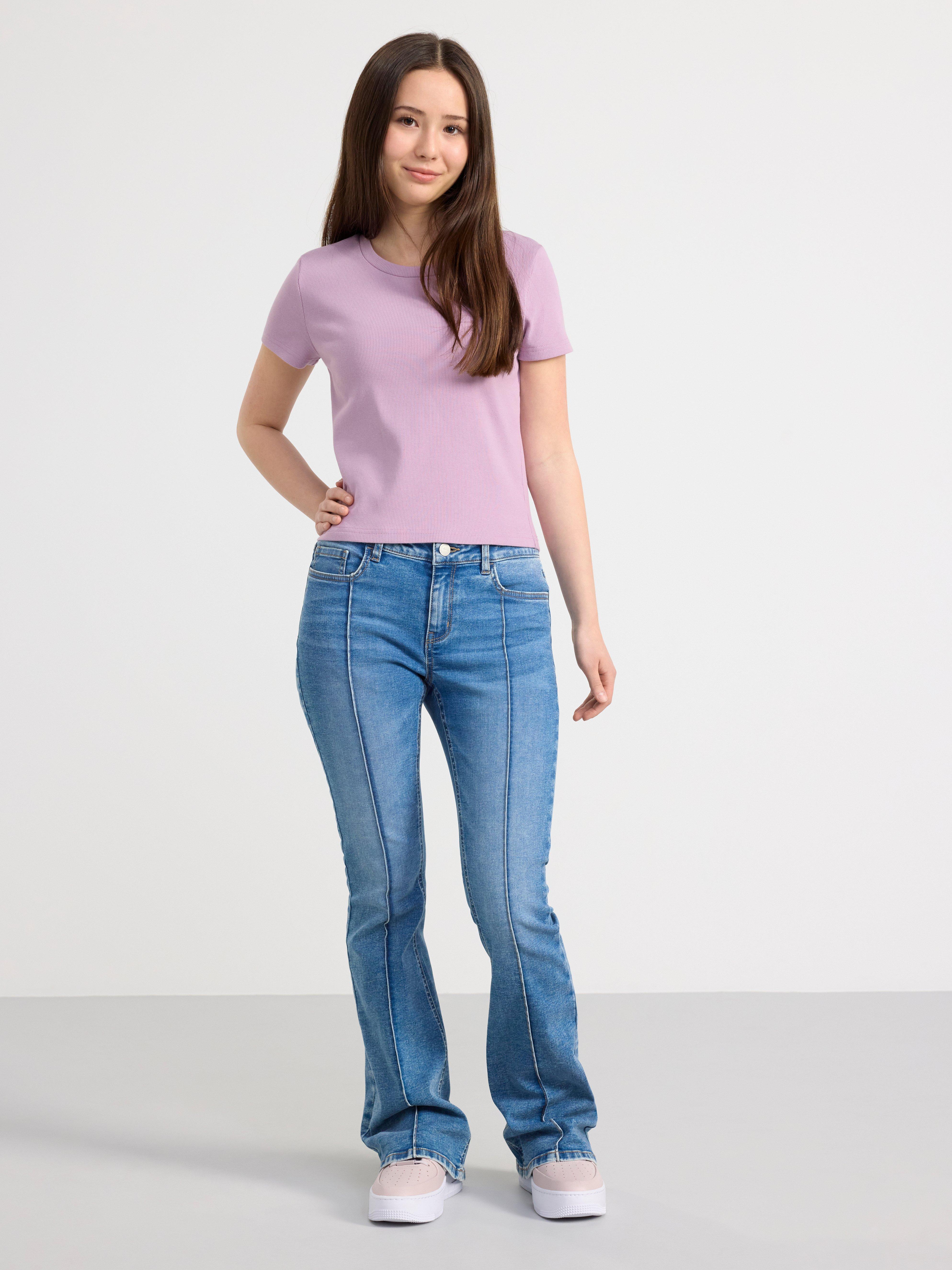 Ribbed cropped top Light Lilac